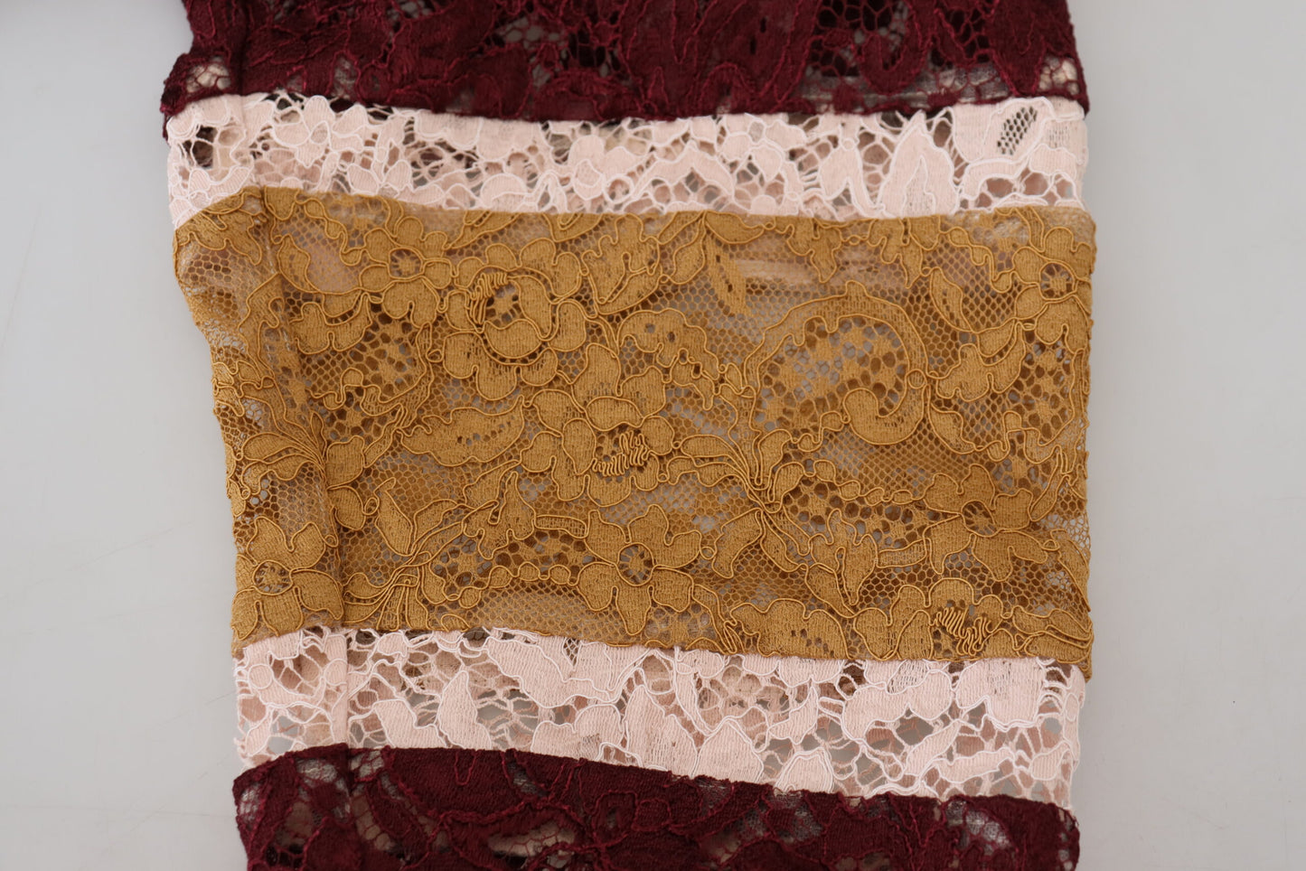 Pull col V en dentelle multicolore Dolce &amp; Gabbana