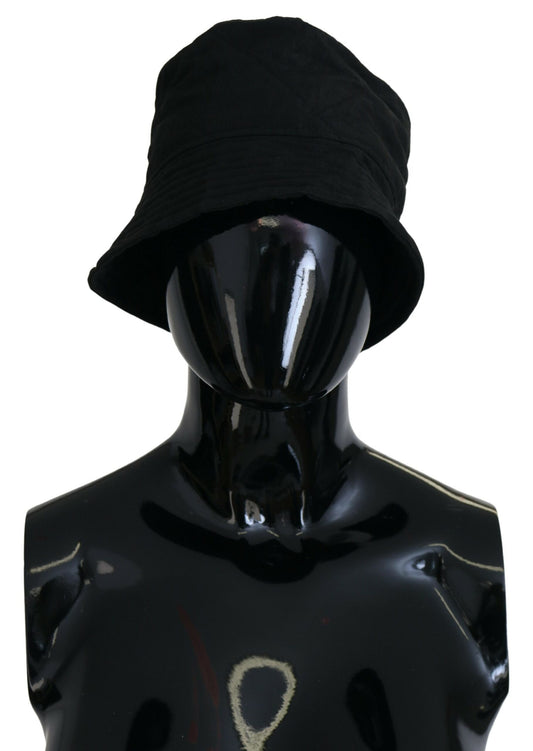 Dolce &amp; Gabbana – Schwarzer Nylon-Bucket-Cap für Damen