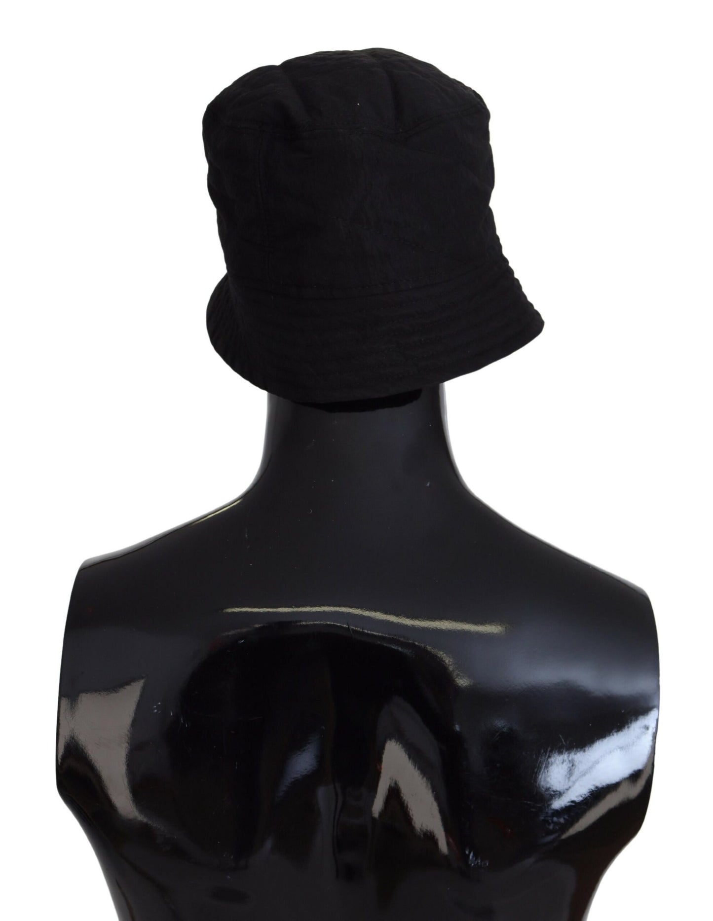 Dolce &amp; Gabbana – Schwarzer Nylon-Bucket-Cap für Damen