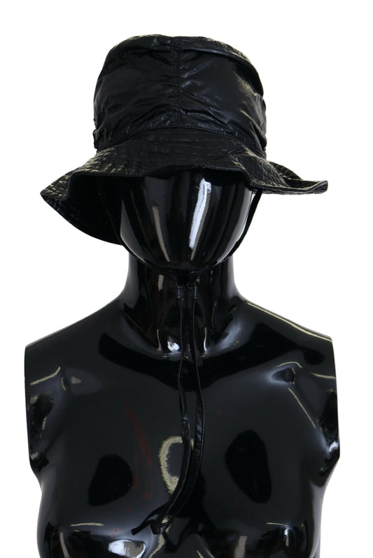 Chapeau bob en similicuir matelassé noir Dolce &amp; Gabbana pour femme