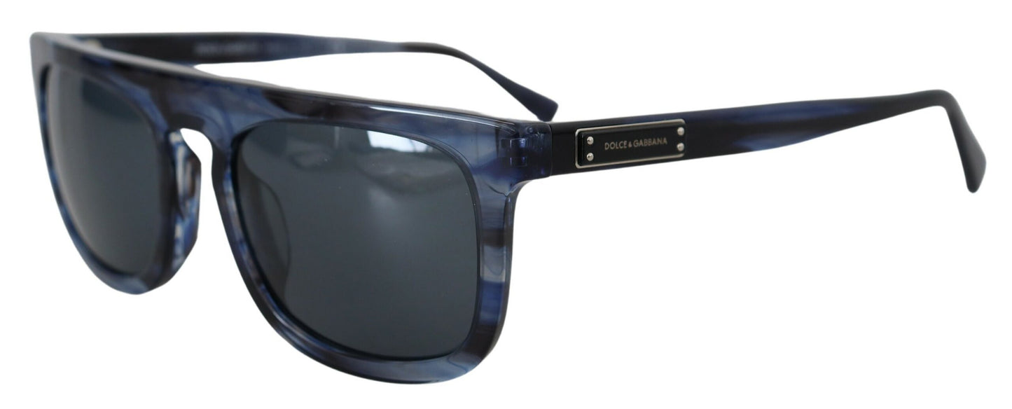 Lunettes de soleil à monture intégrale en acétate bleu Dolce &amp; Gabbana DG4288