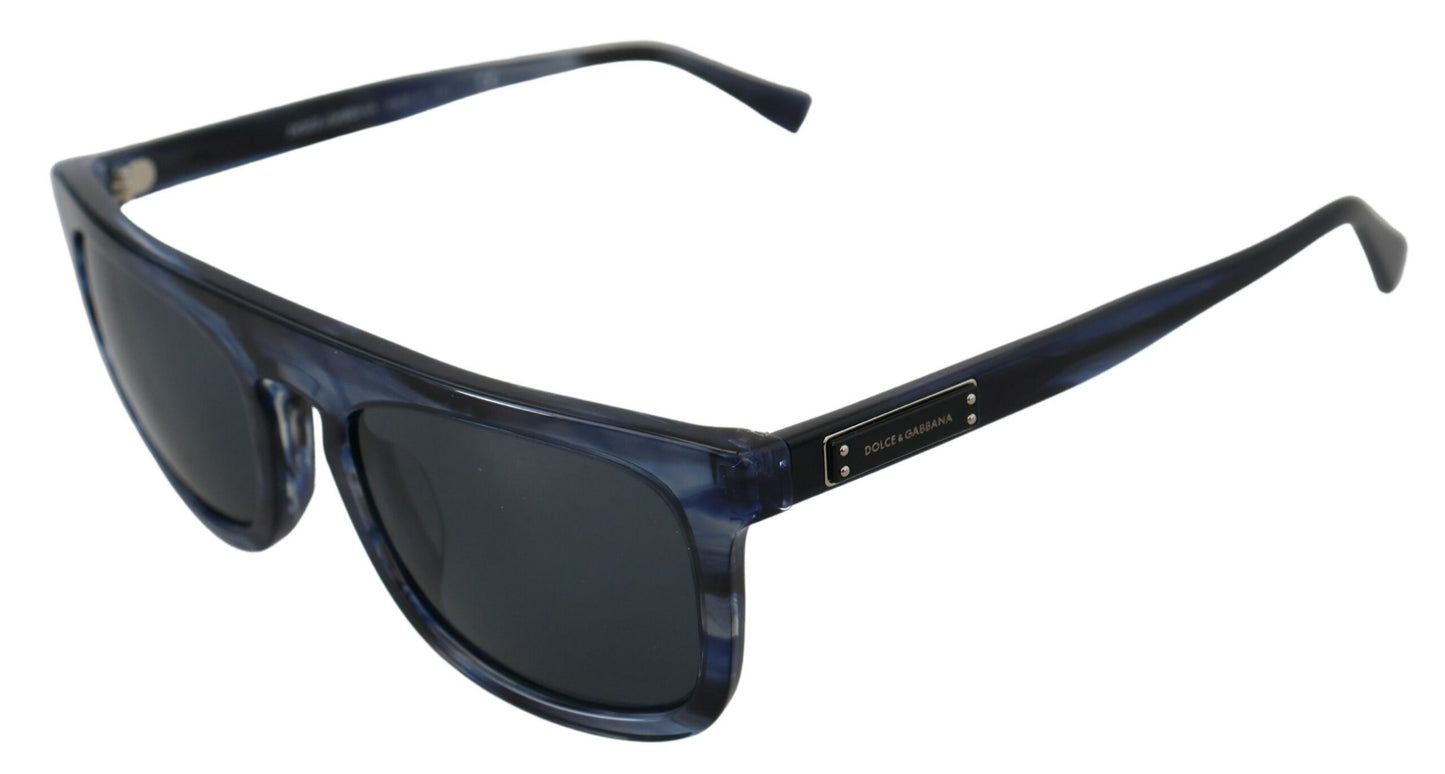 Lunettes de soleil à monture intégrale en acétate bleu Dolce &amp; Gabbana DG4288