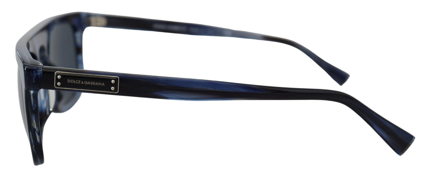 Lunettes de soleil à monture intégrale en acétate bleu Dolce &amp; Gabbana DG4288