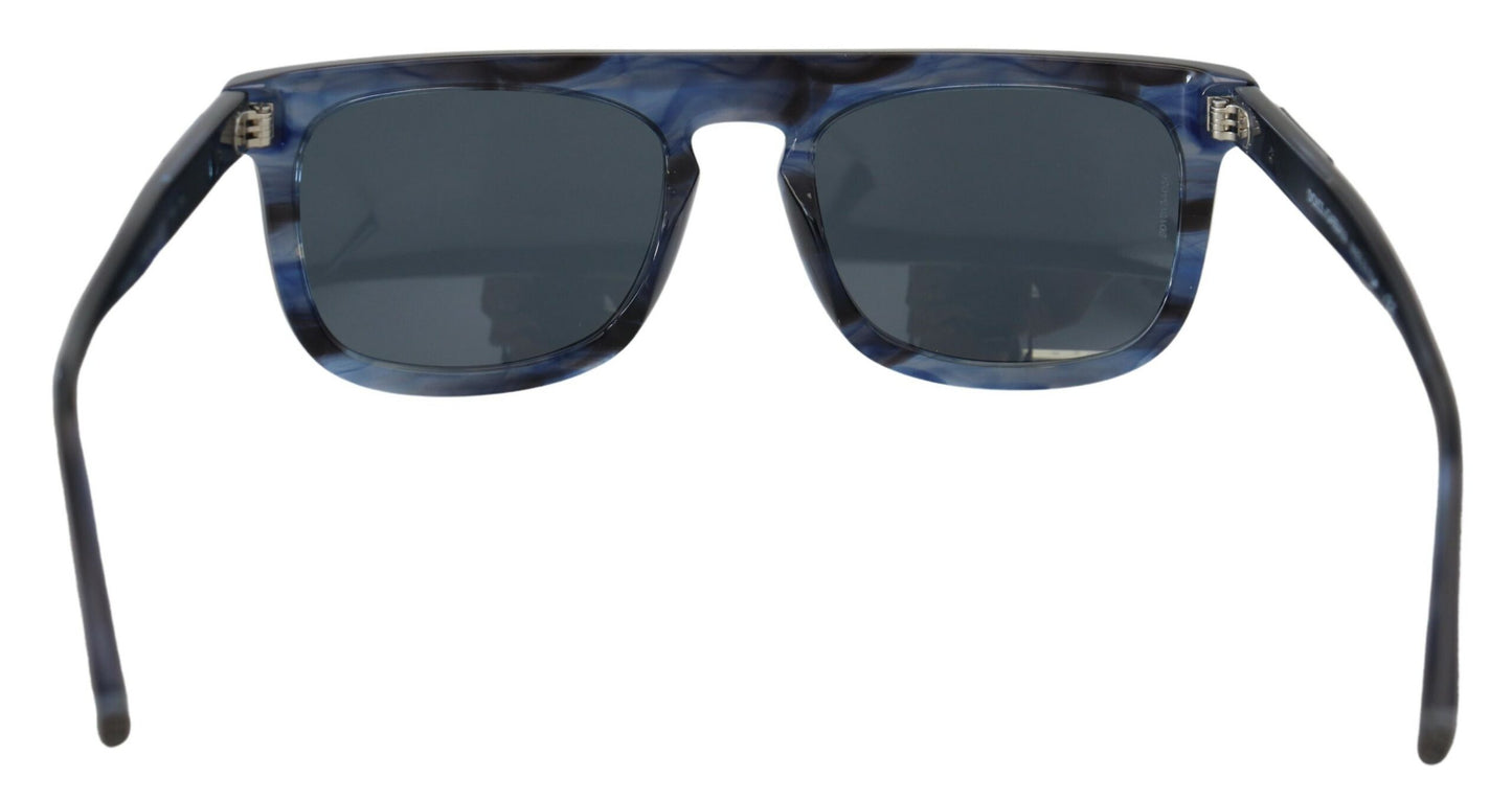 Lunettes de soleil à monture intégrale en acétate bleu Dolce &amp; Gabbana DG4288