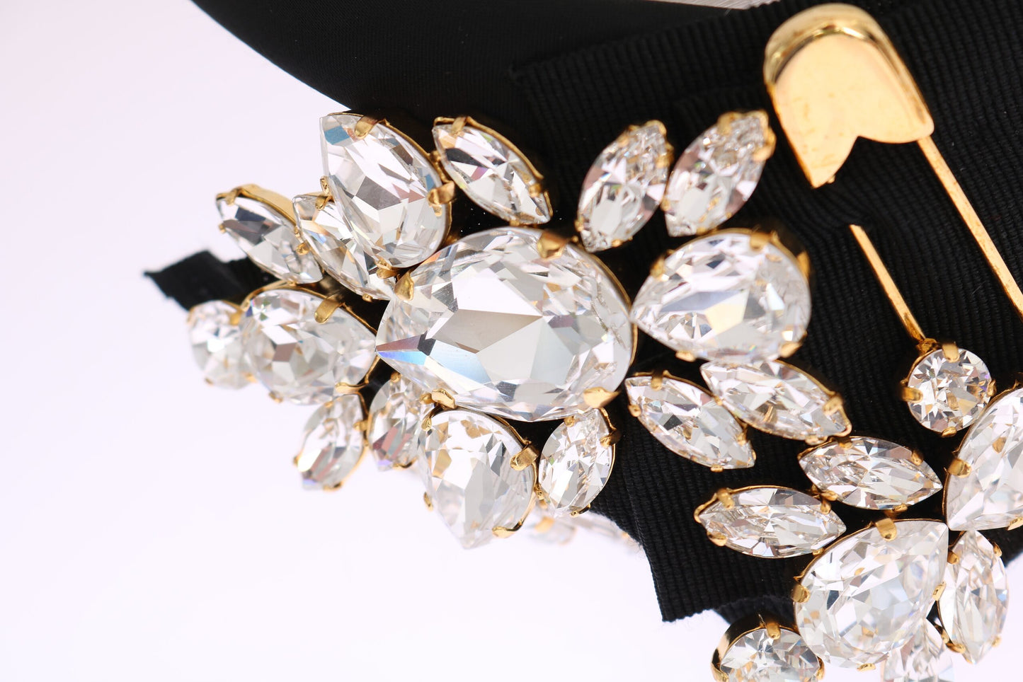 Bandeau de coiffure Dolce &amp; Gabbana en cristal noir et blanc