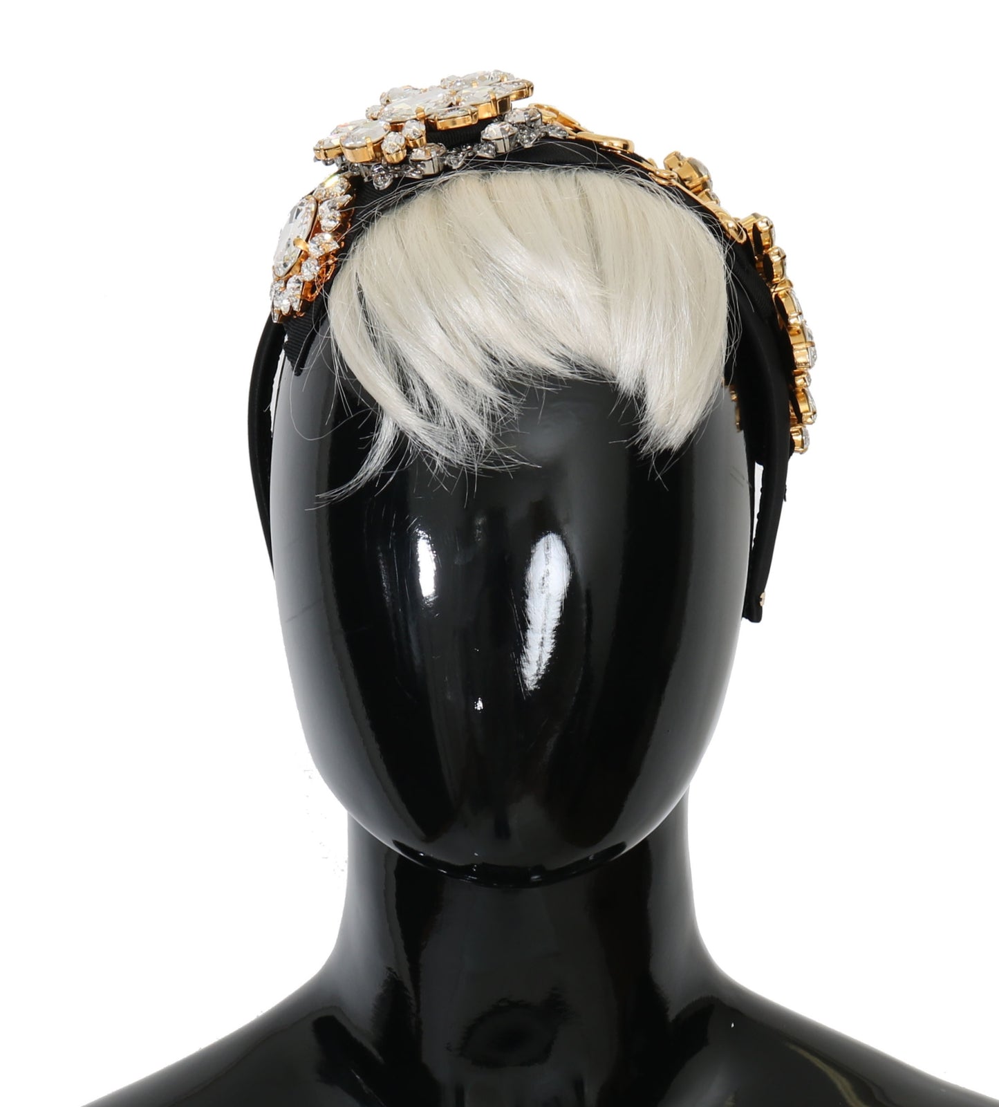 Bandeau de coiffure Dolce &amp; Gabbana en cristal noir et blanc