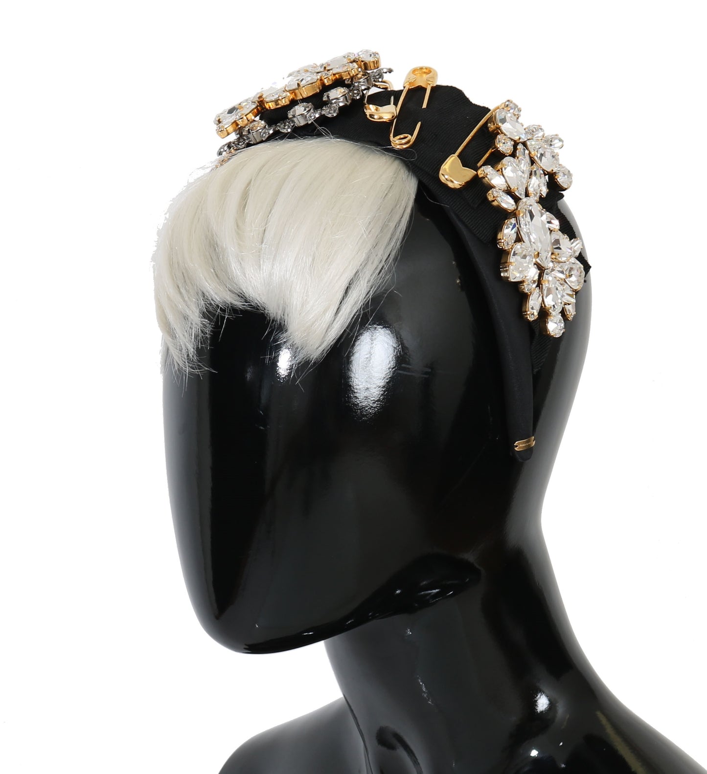 Bandeau de coiffure Dolce &amp; Gabbana en cristal noir et blanc