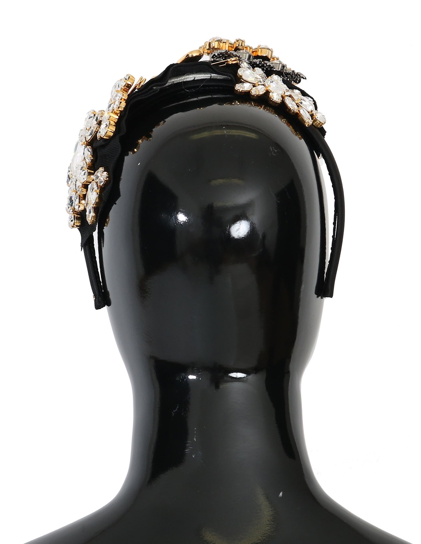 Bandeau de coiffure Dolce &amp; Gabbana en cristal noir et blanc
