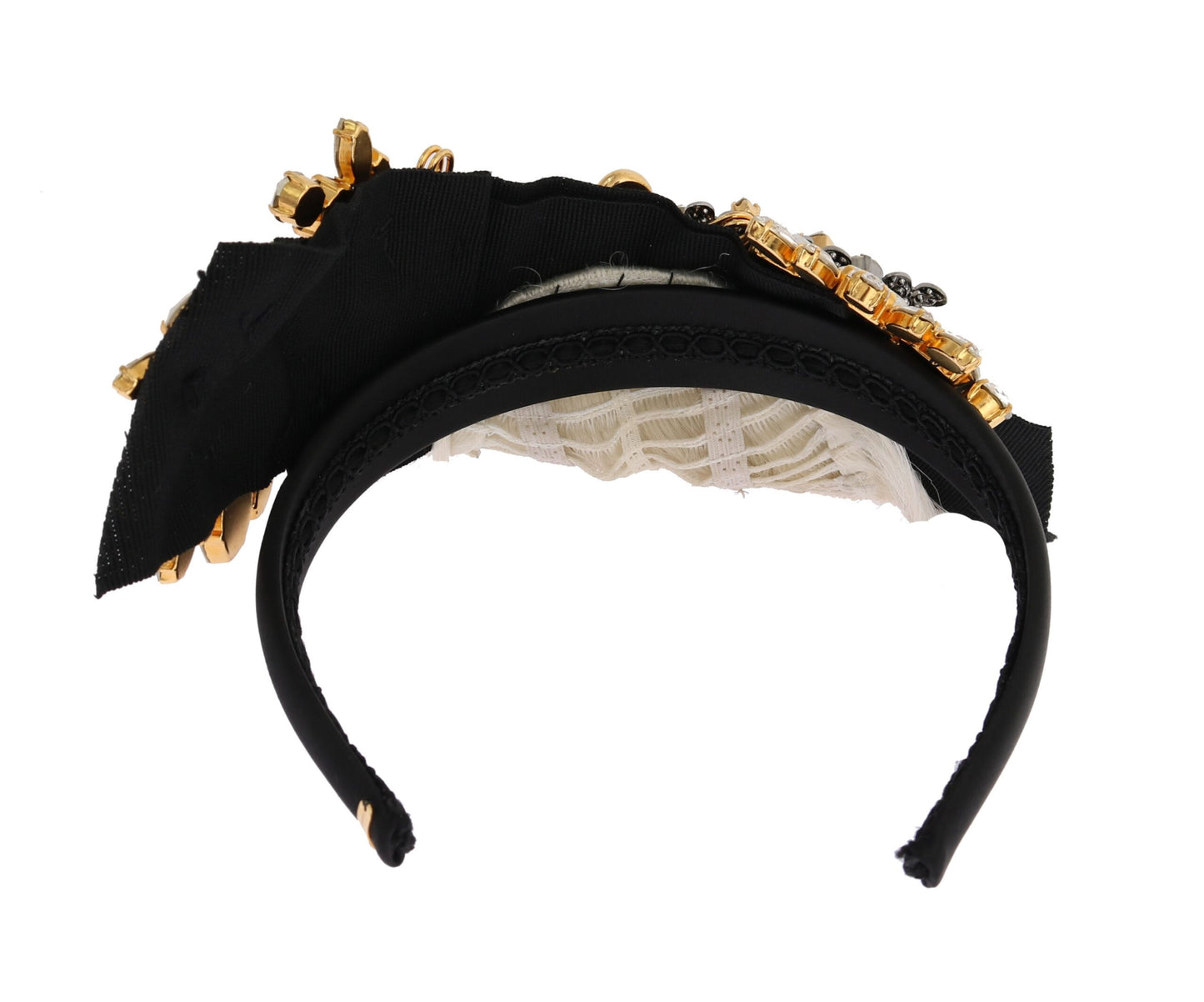 Bandeau de coiffure Dolce &amp; Gabbana en cristal noir et blanc