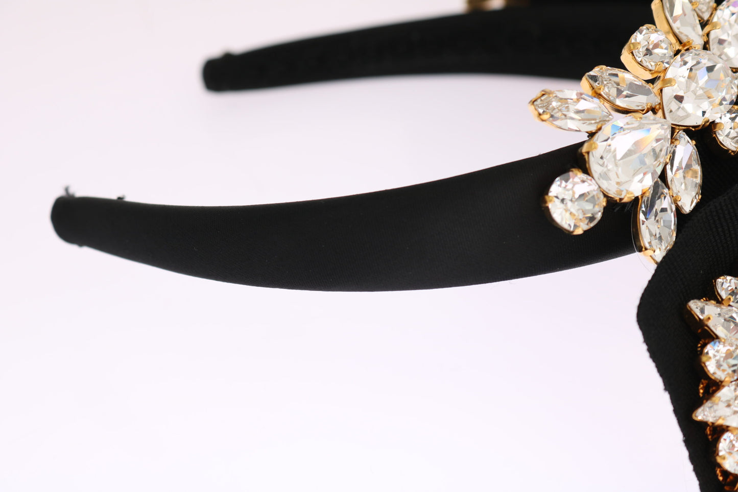 Bandeau de coiffure Dolce &amp; Gabbana en cristal noir et blanc