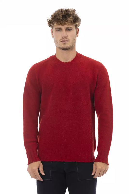 Alpha Studio Red Wool Men's Sweater