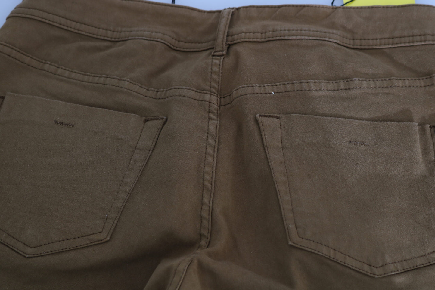 Jean slim taille moyenne en coton marron PLEIN SUD