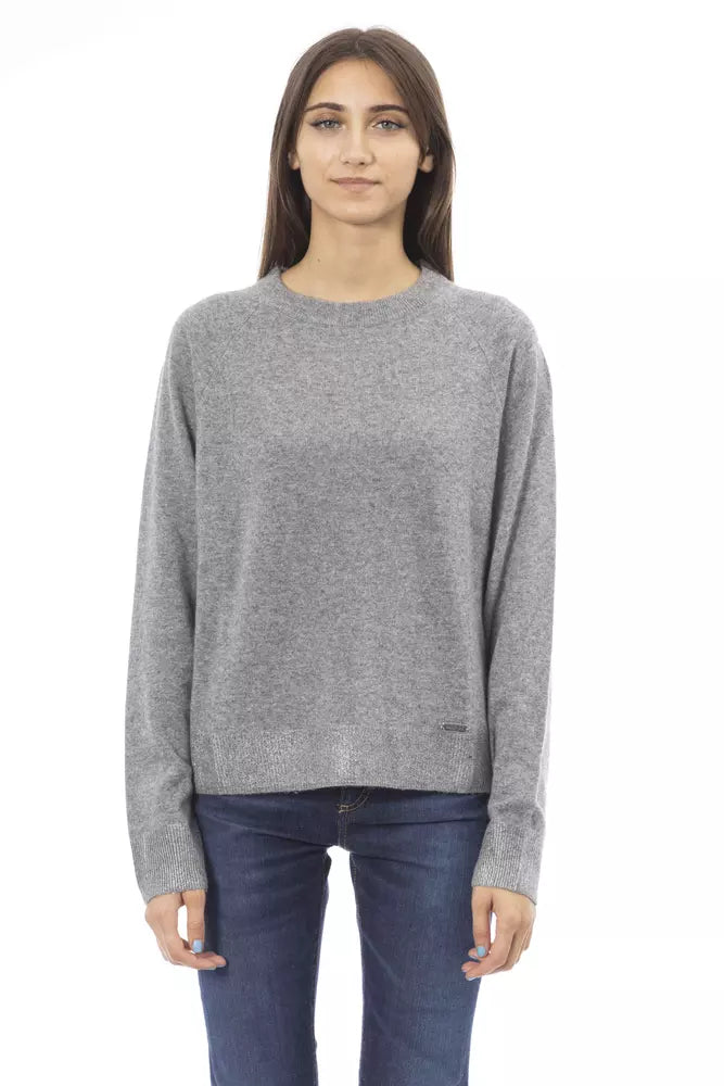 Pull en laine grise tendance Baldinini pour femme