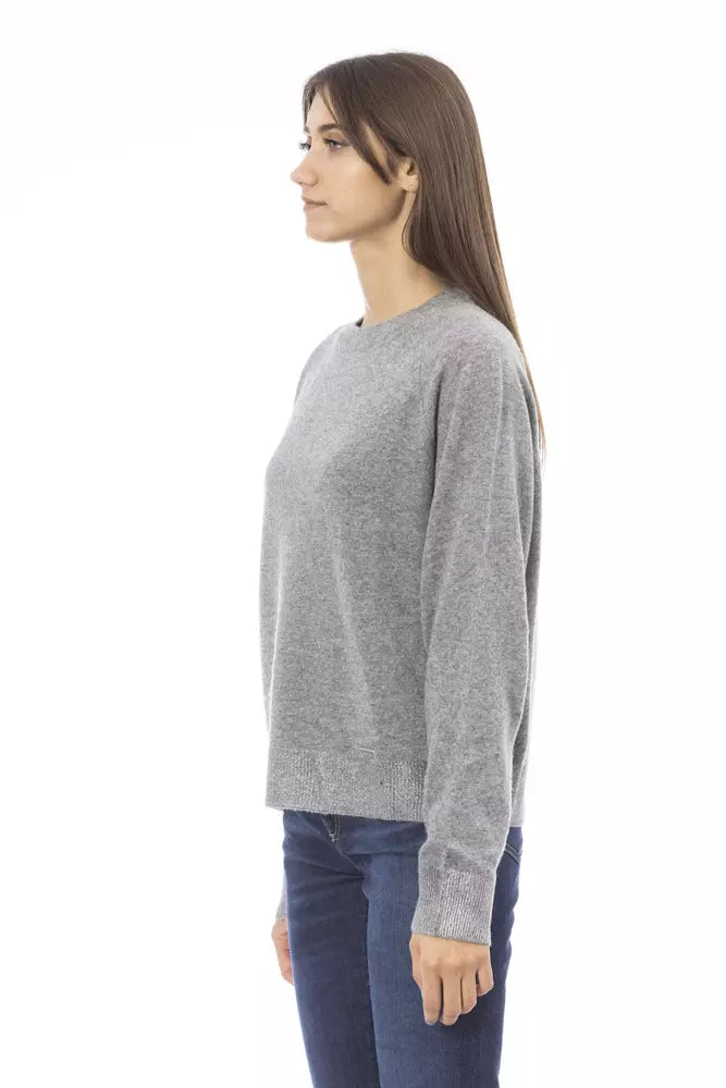 Pull en laine grise tendance Baldinini pour femme