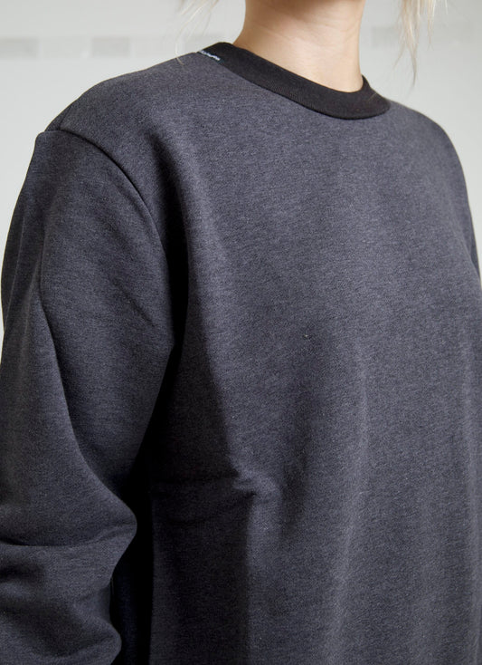 Pull ras du cou en coton gris foncé Dolce &amp; Gabbana