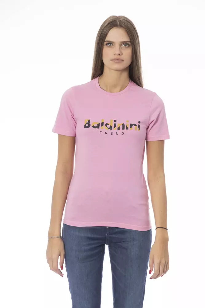 T-shirt femme en coton multicolore Baldinini Trend