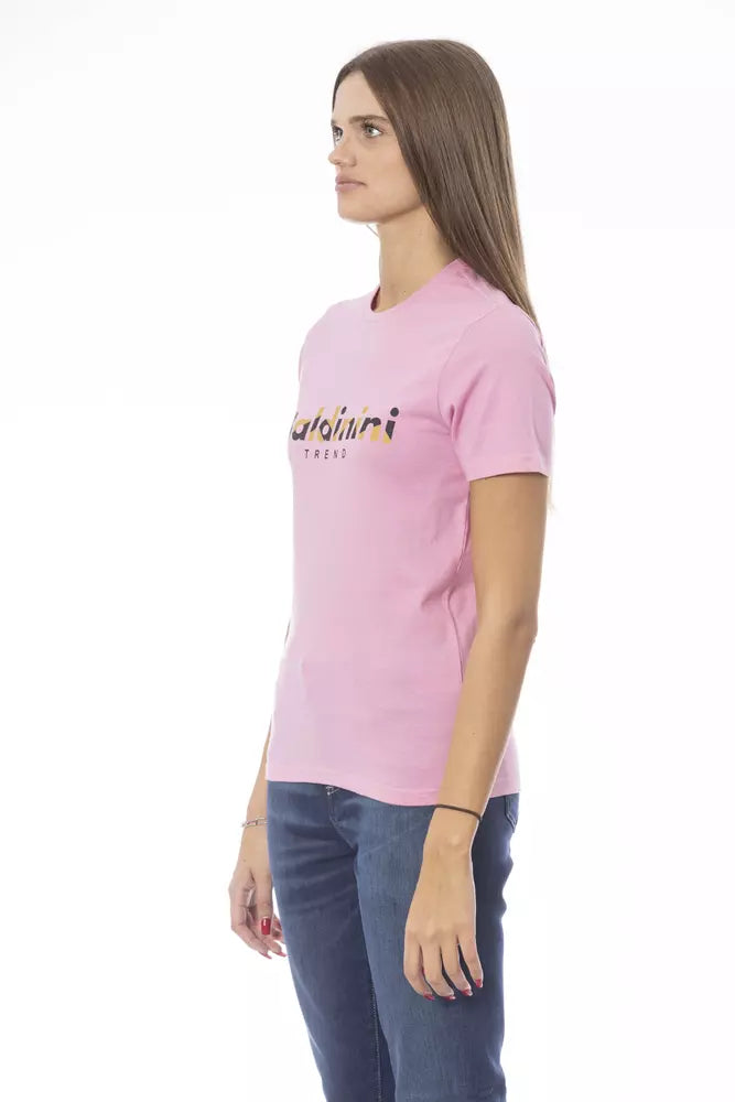 T-shirt femme en coton multicolore Baldinini Trend