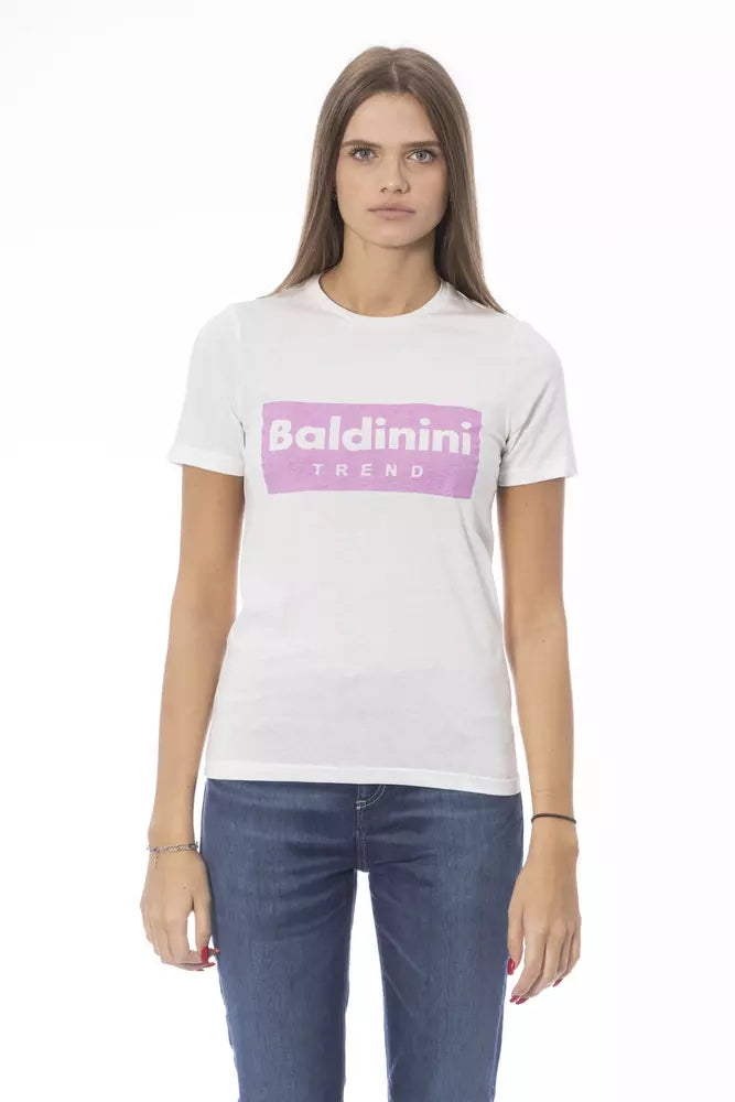 Baldinini Trend White Cotton T-Shirt