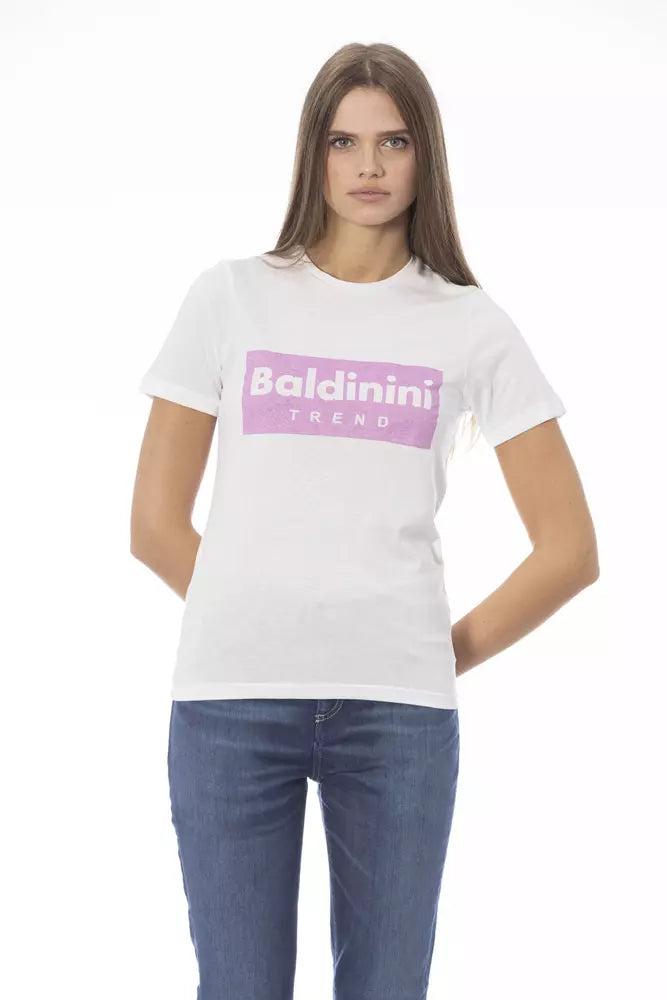 Baldinini Trend White Cotton T-Shirt