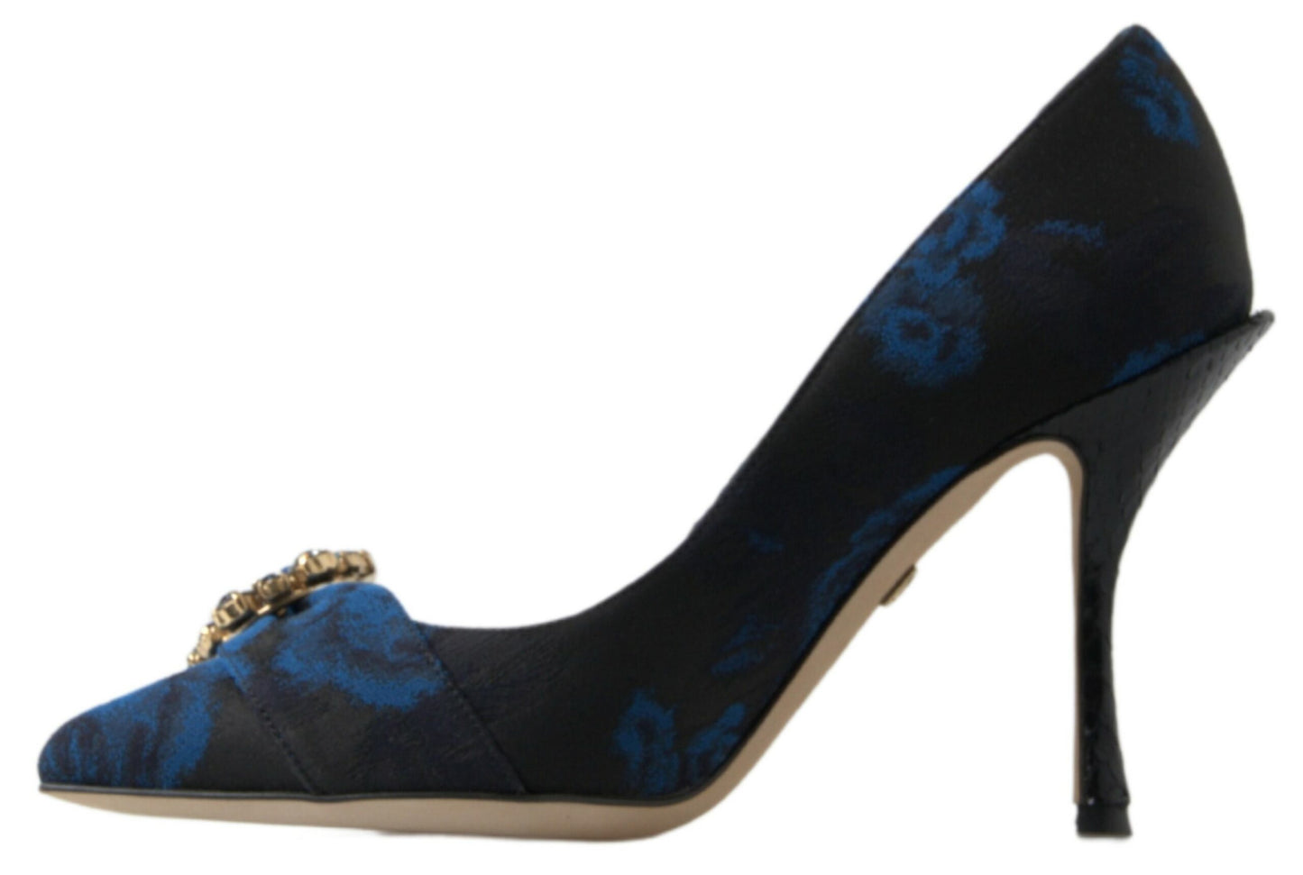 Escarpins Dolce &amp; Gabbana à fleurs bleues et cristaux Ayers