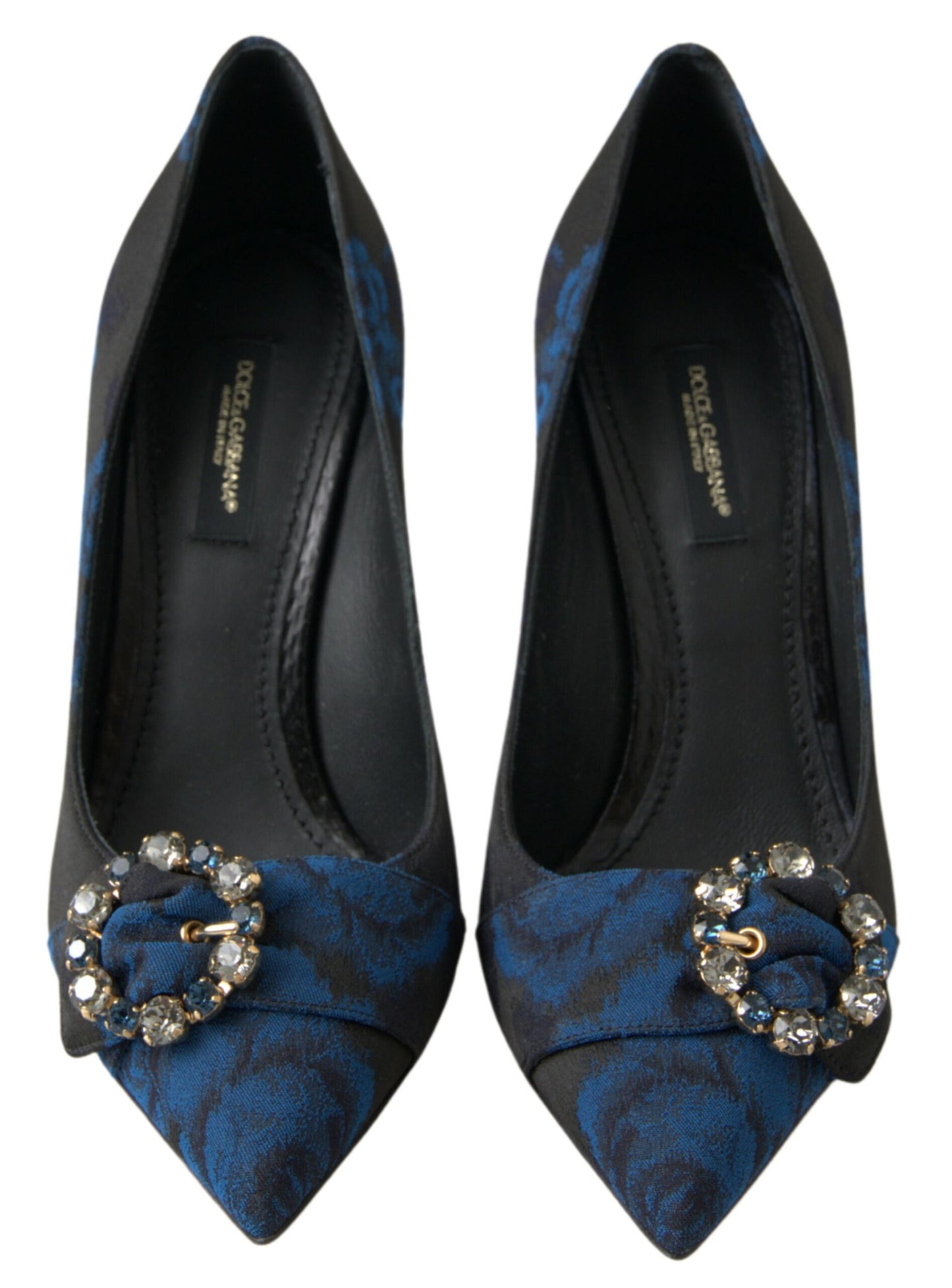 Escarpins Dolce &amp; Gabbana à fleurs bleues et cristaux Ayers