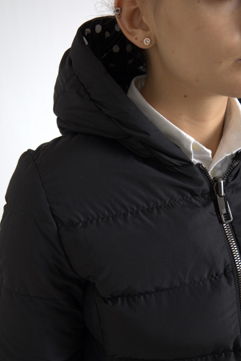 Veste réversible à capuche en polyester noir Dolce &amp; Gabbana