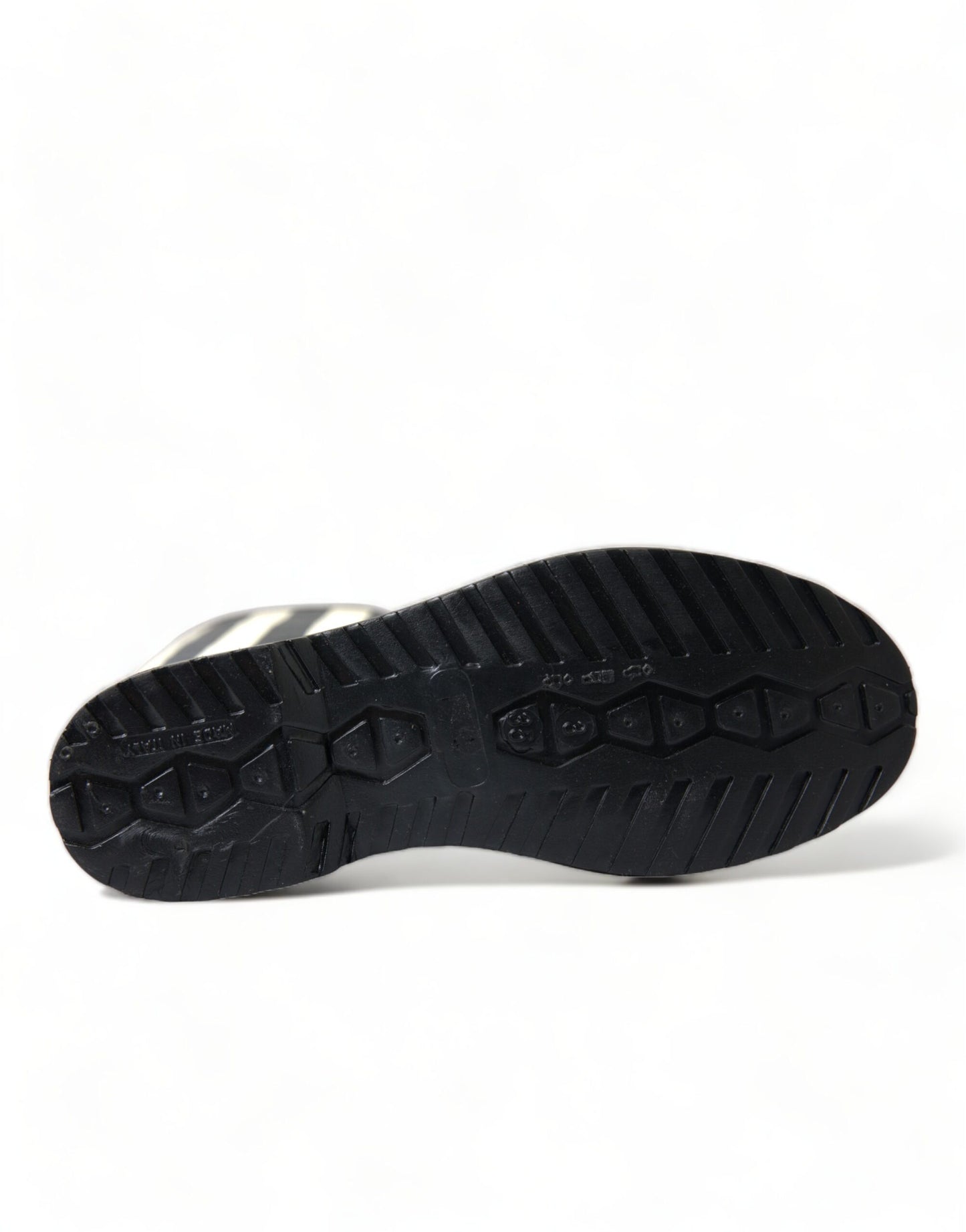Bottes plates hautes en caoutchouc noir Dolce &amp; Gabbana