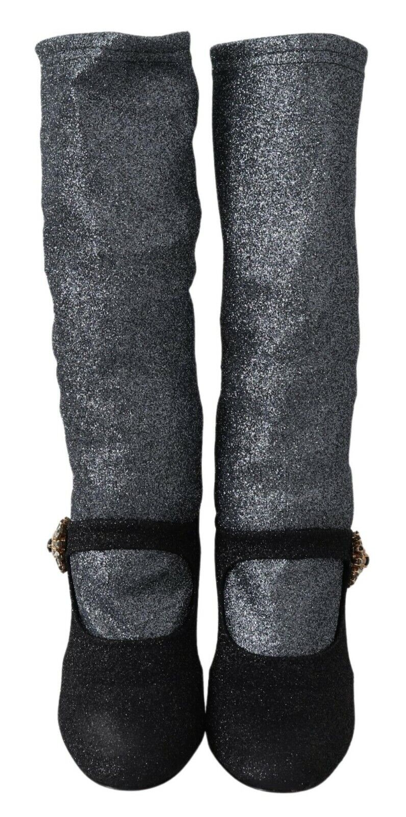 Bottines Mary Janes noires à cristaux Dolce &amp; Gabbana