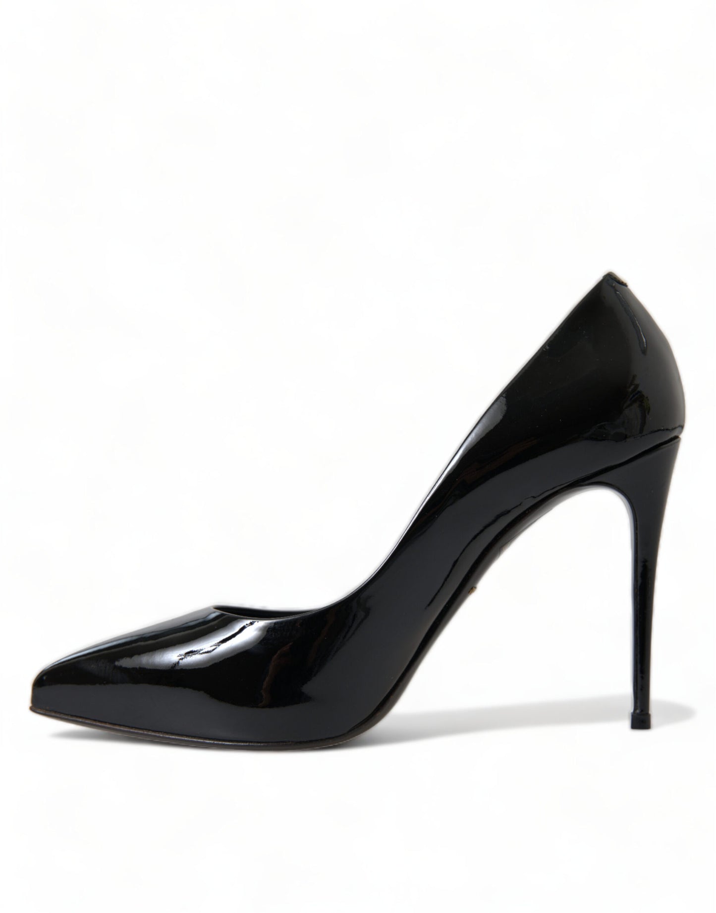 Escarpins à talons en cuir verni noir Dolce &amp; Gabbana