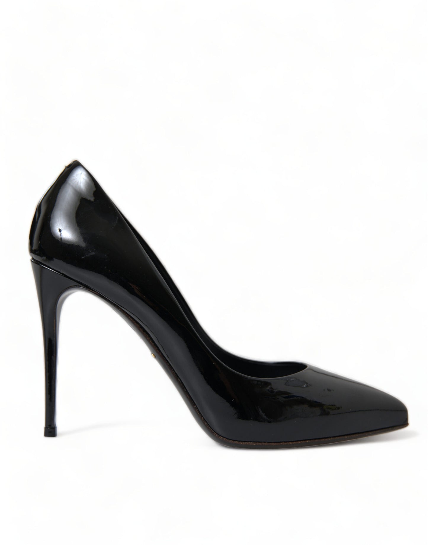 Escarpins à talons en cuir verni noir Dolce &amp; Gabbana