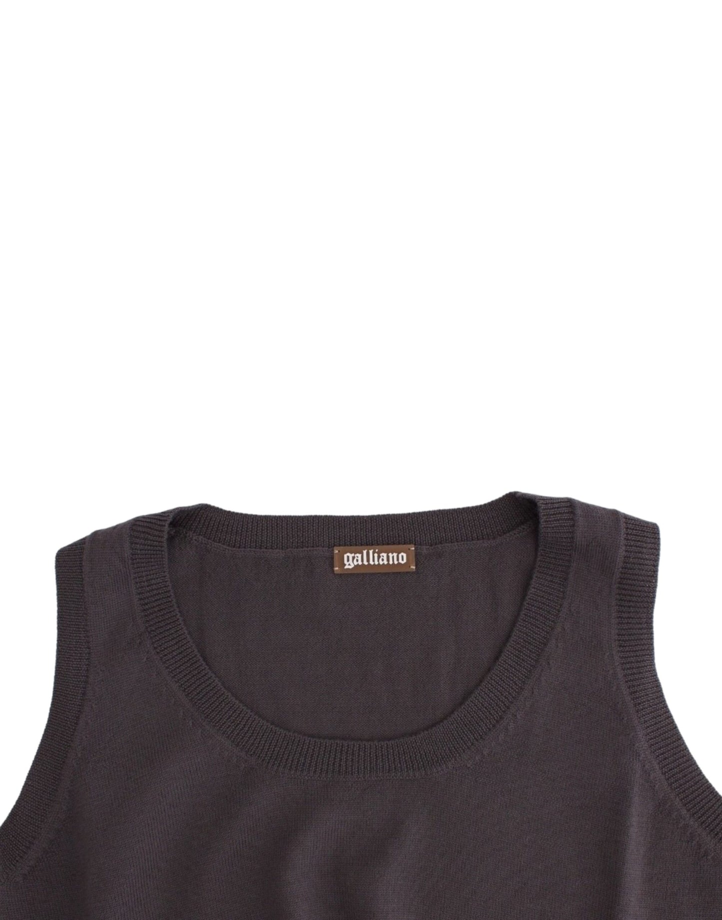 Débardeur en maille marron John Galliano
