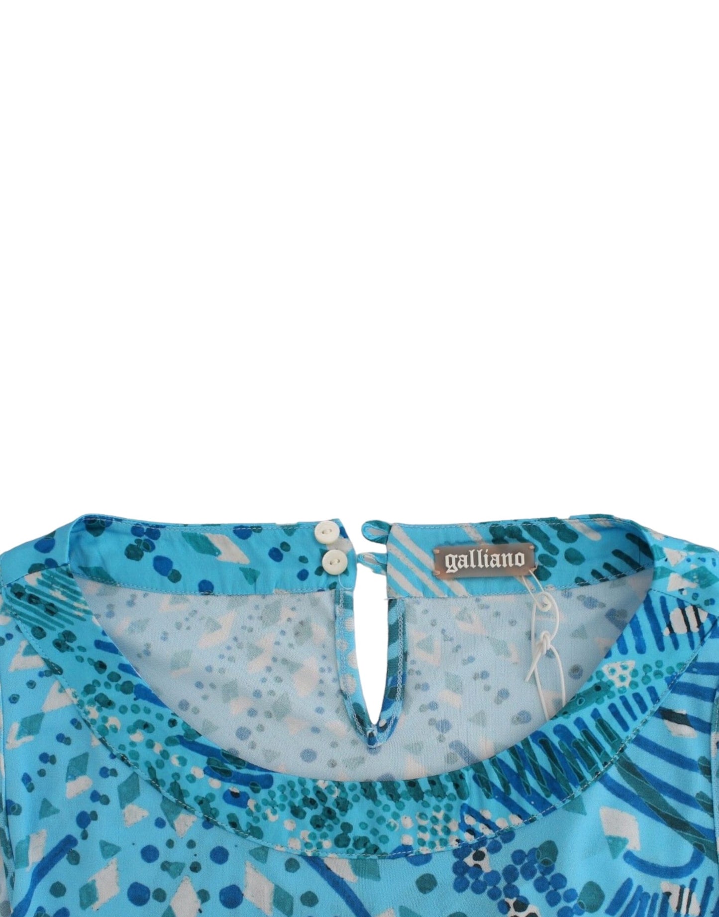 Débardeur imprimé bleu John Galliano