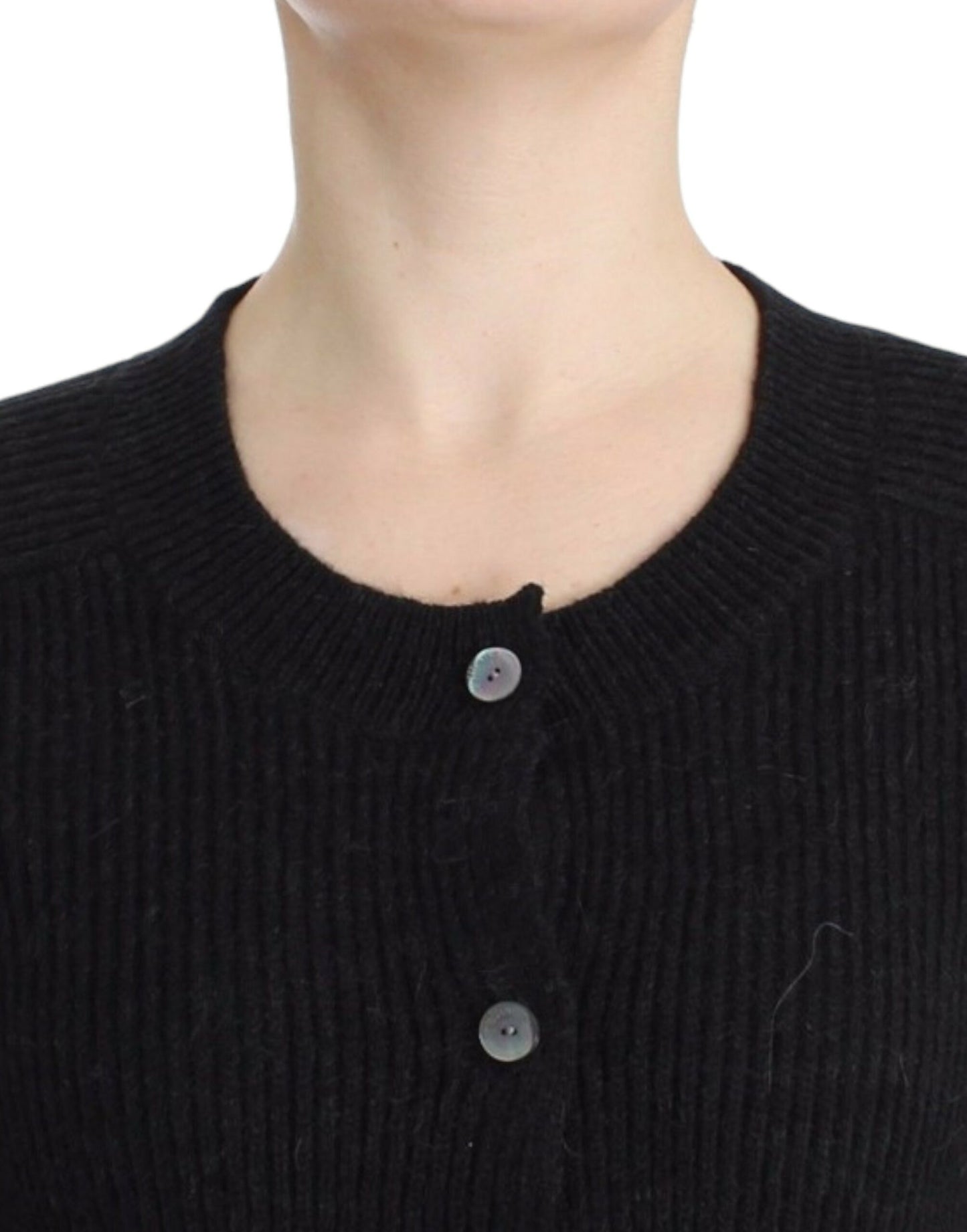 Cardigan en laine noire John Galliano