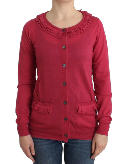 Cardigan en laine rose John Galliano