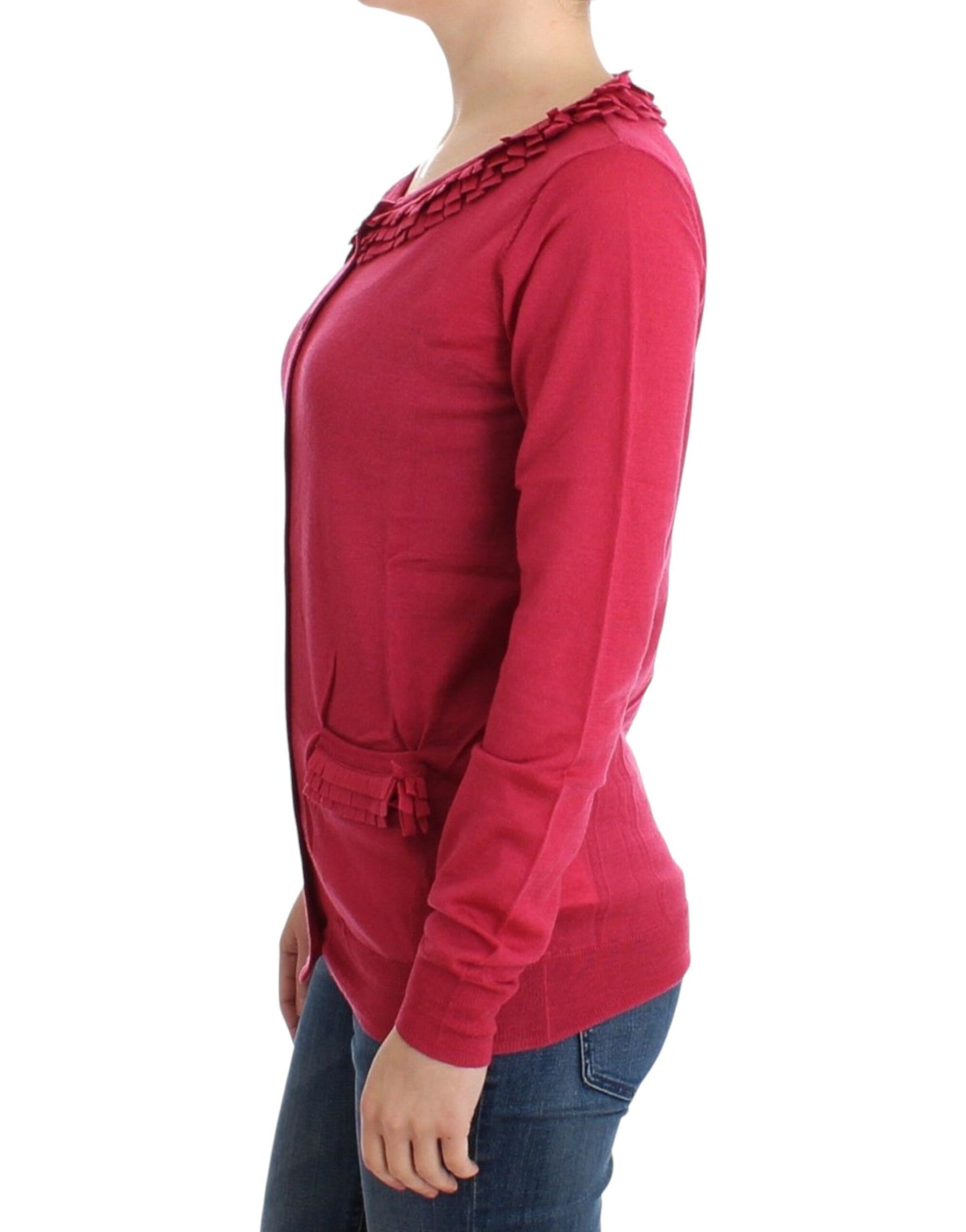 Cardigan en laine rose John Galliano
