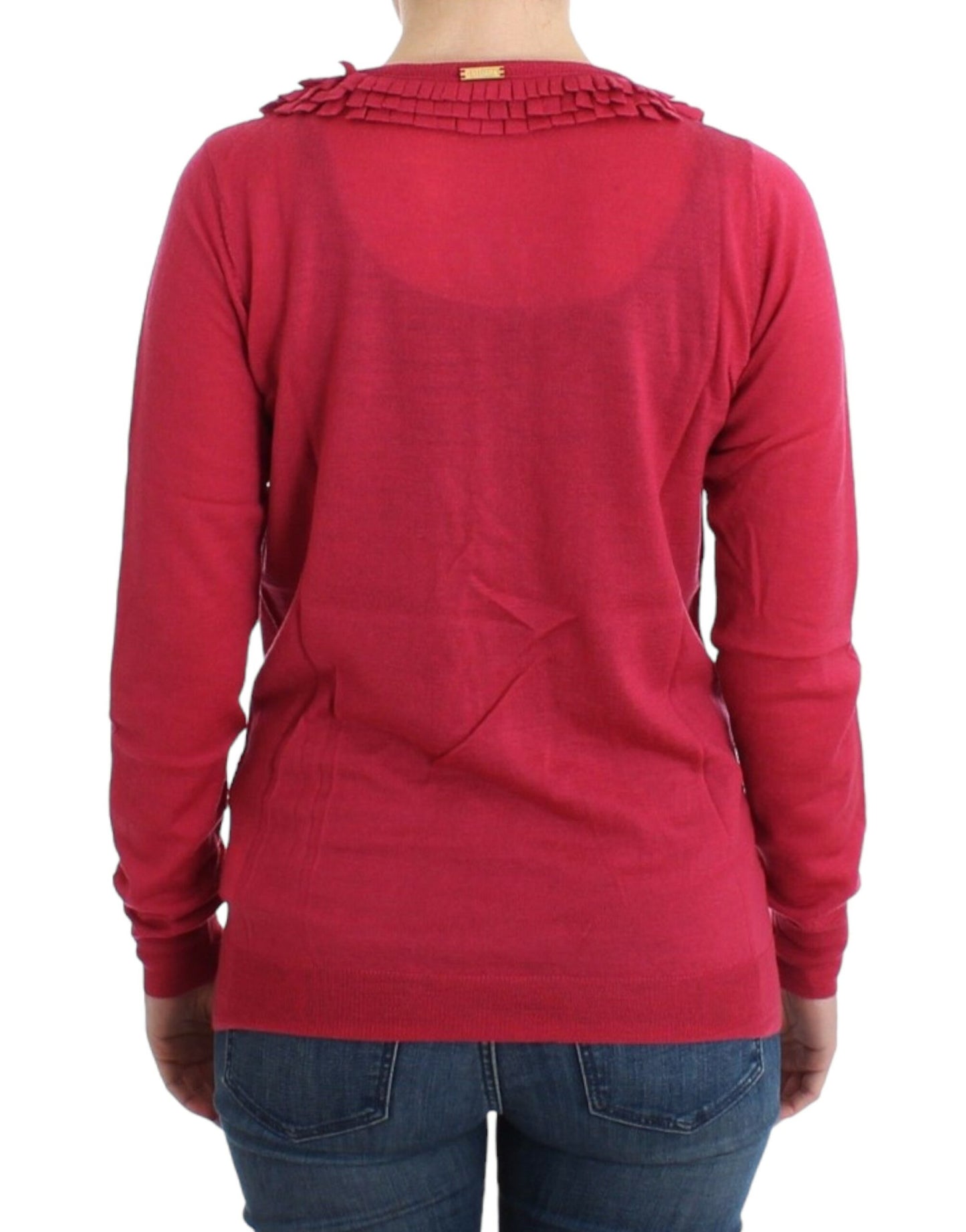 Cardigan en laine rose John Galliano