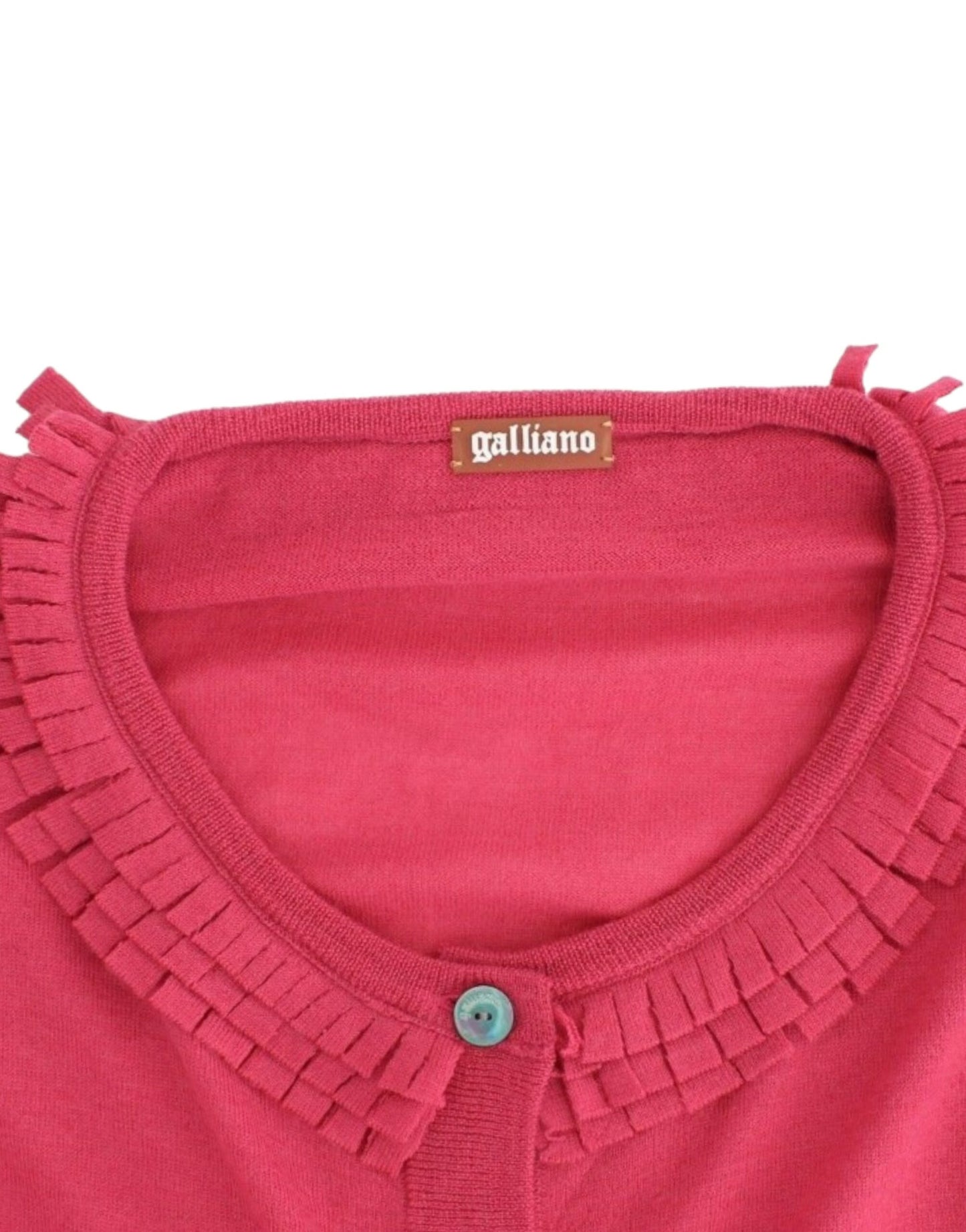 Cardigan en laine rose John Galliano