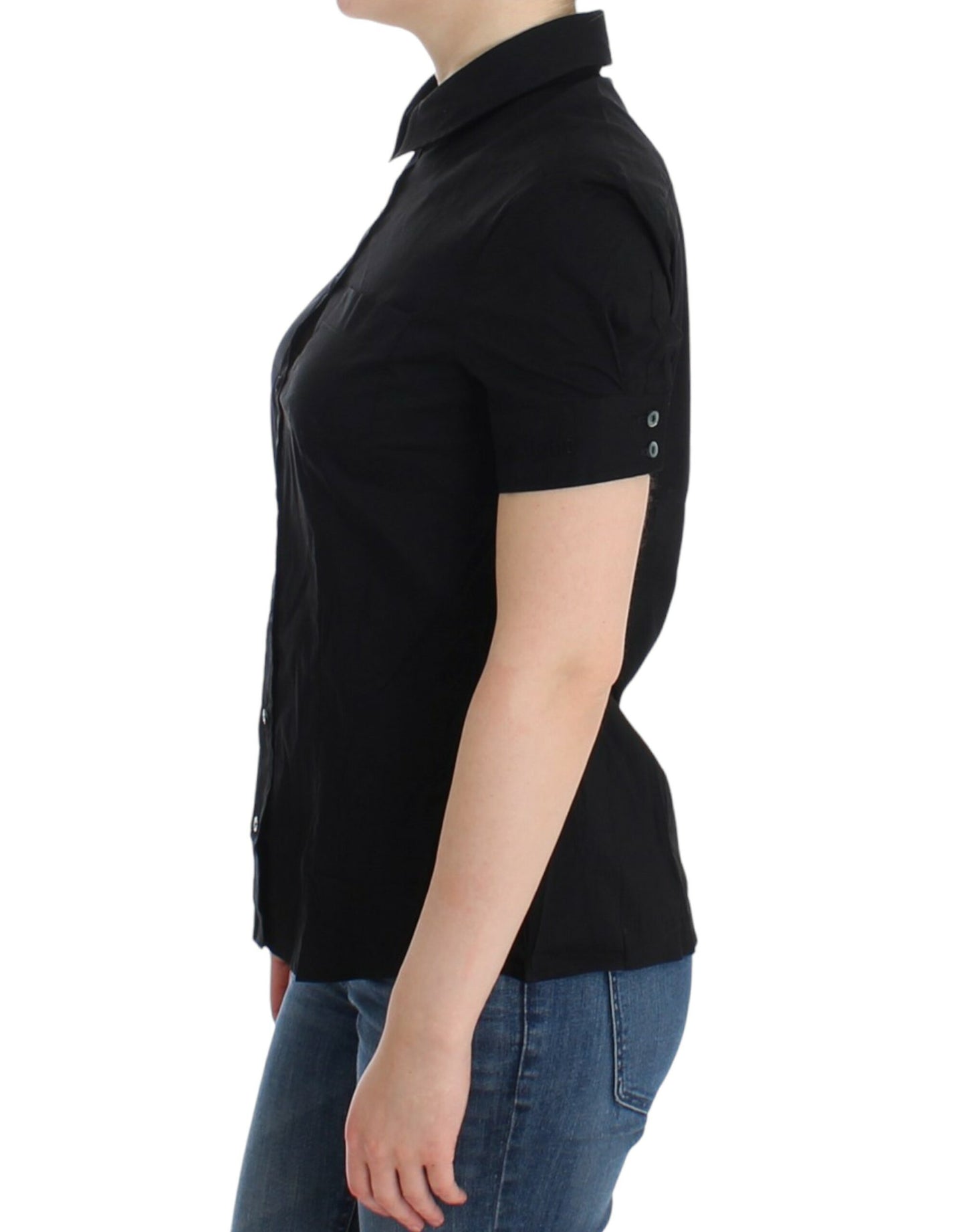 John Galliano Haut chemise en coton noir