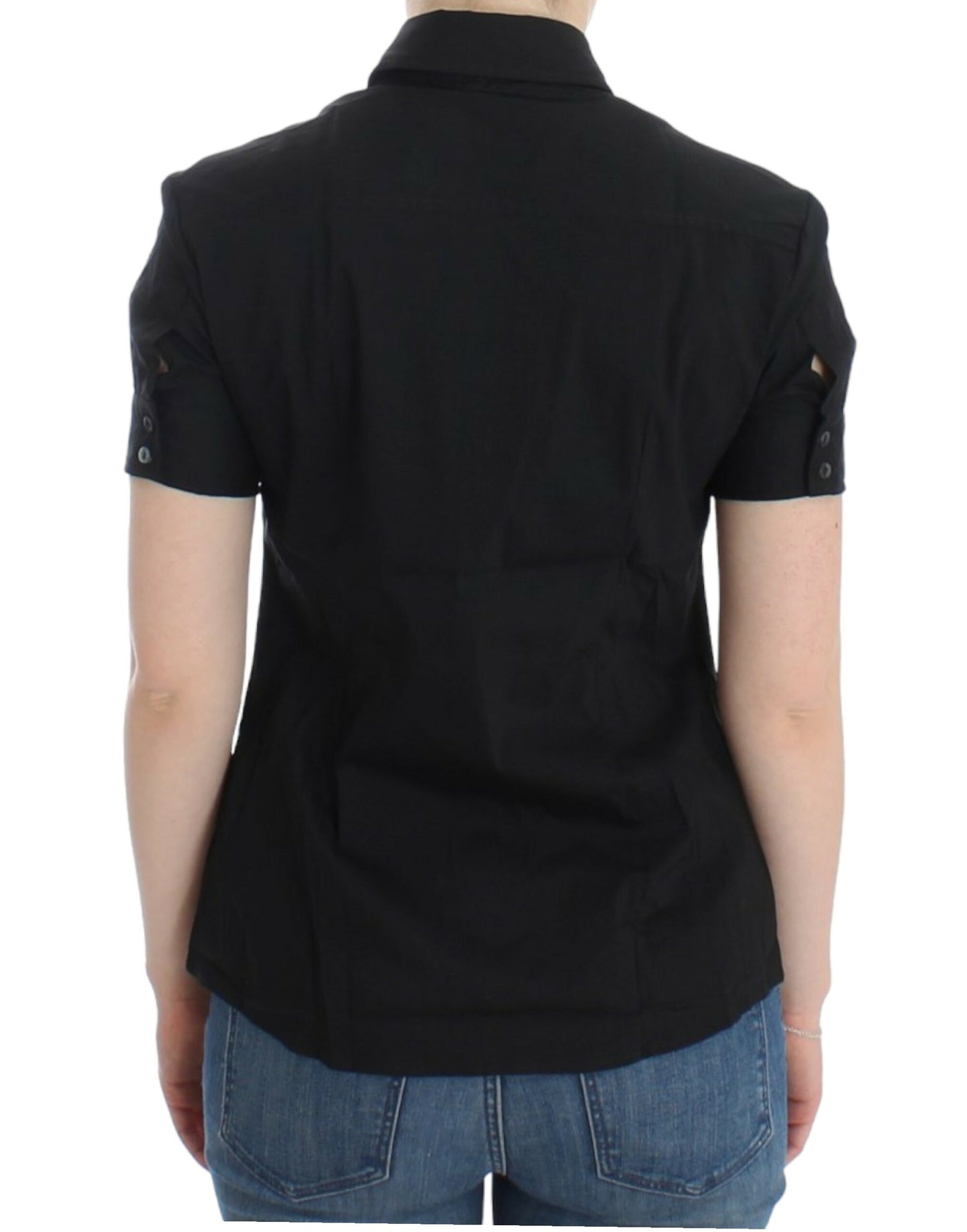 John Galliano Haut chemise en coton noir