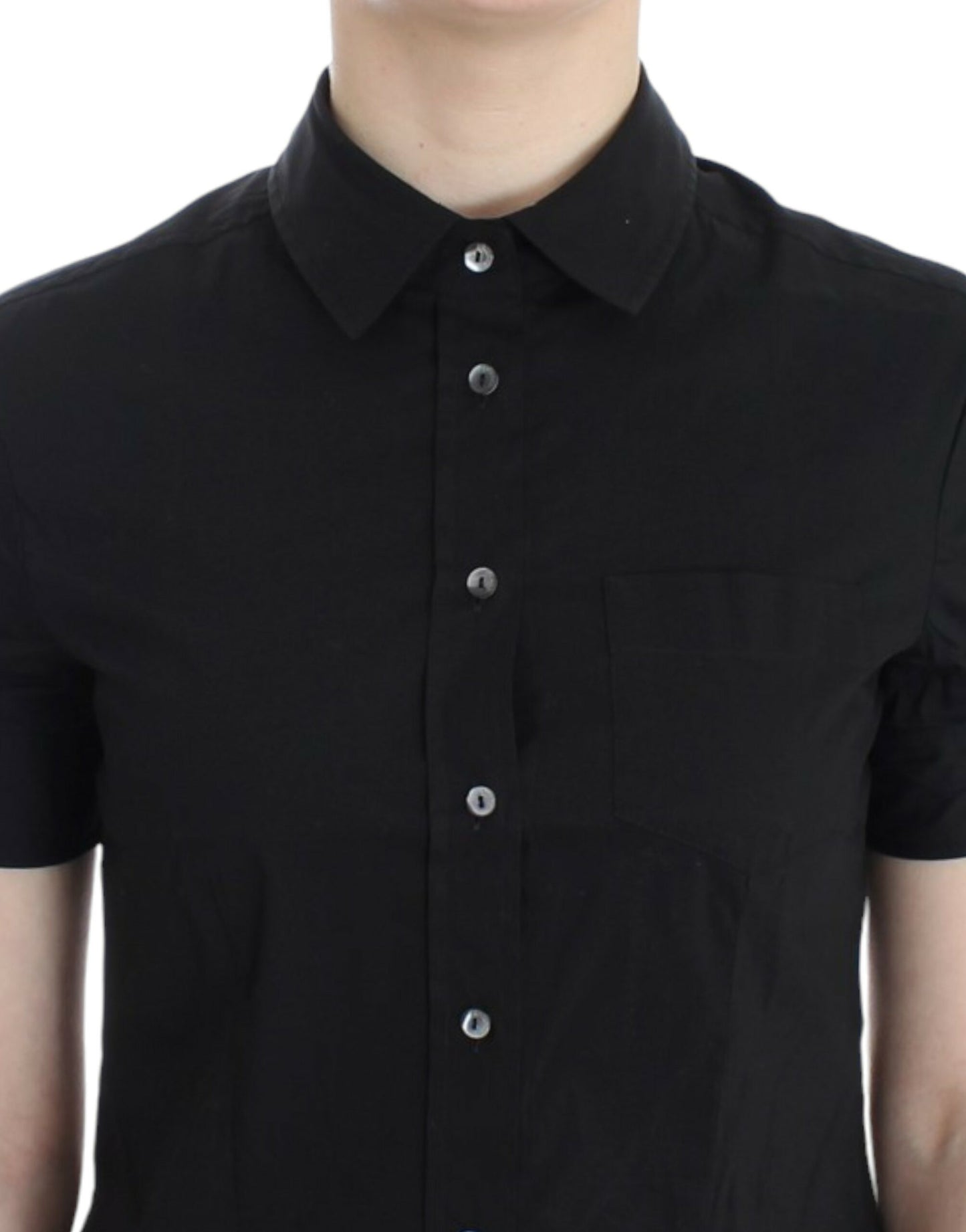 John Galliano Haut chemise en coton noir
