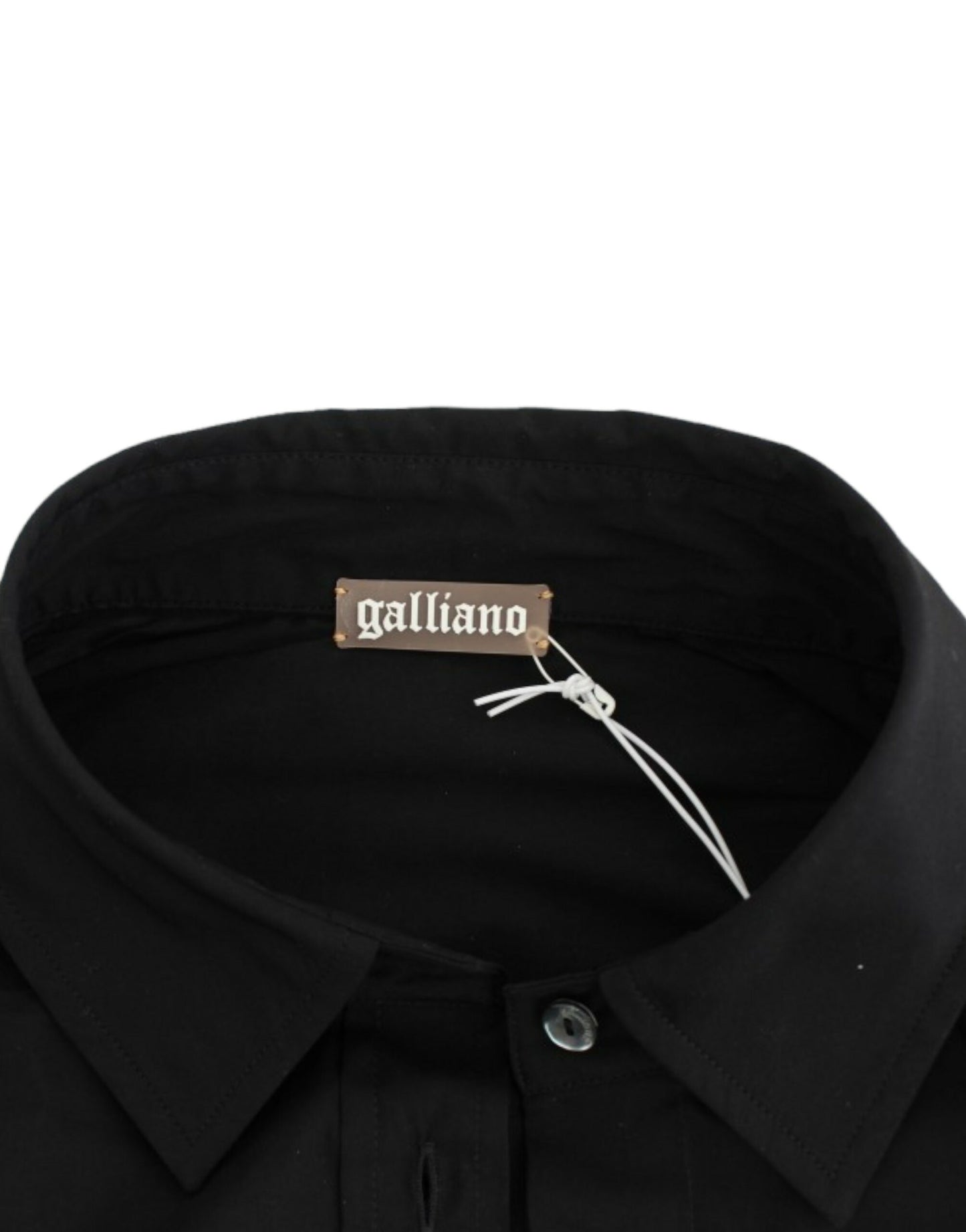 John Galliano Haut chemise en coton noir