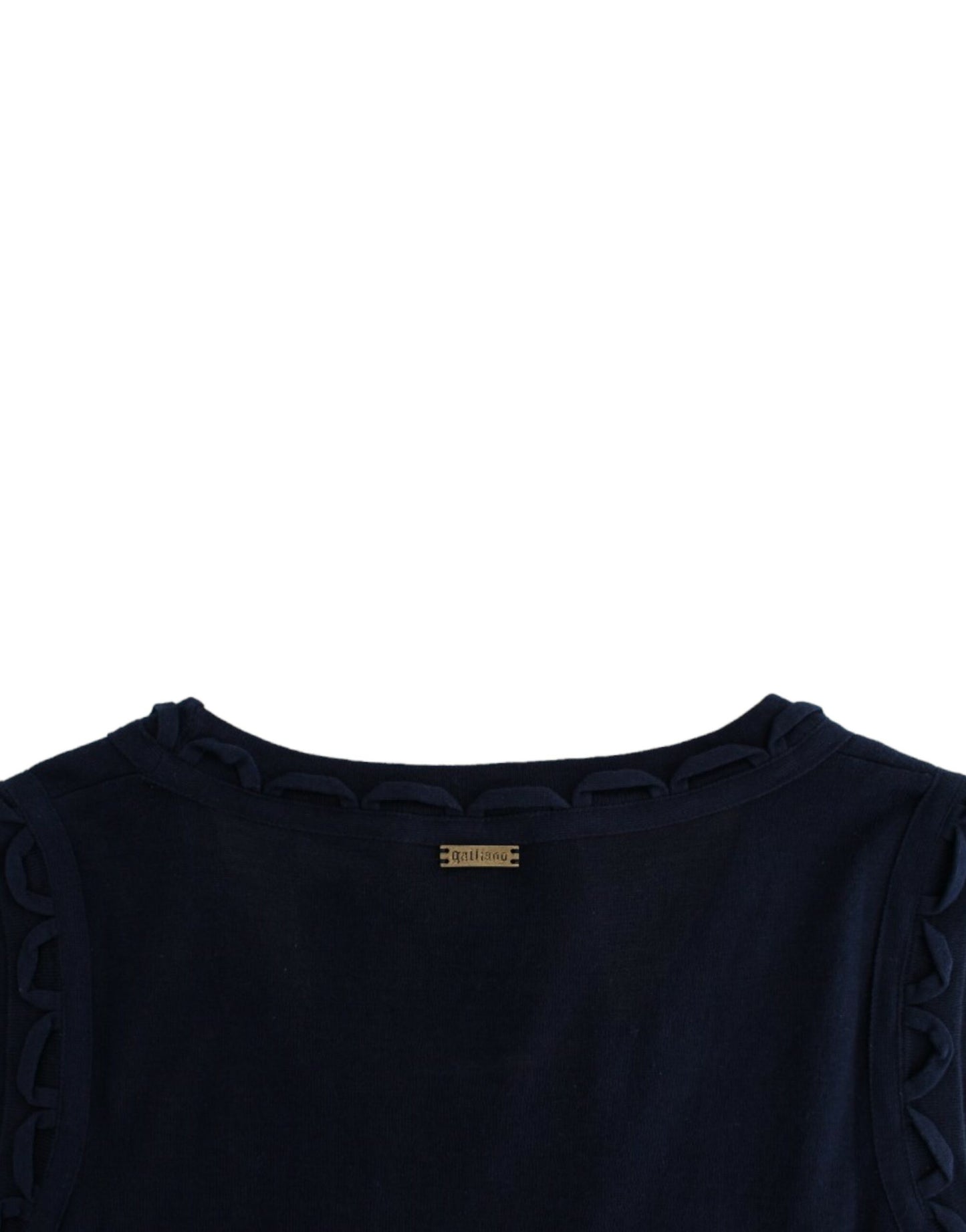 Robe en jersey de coton bleu John Galliano