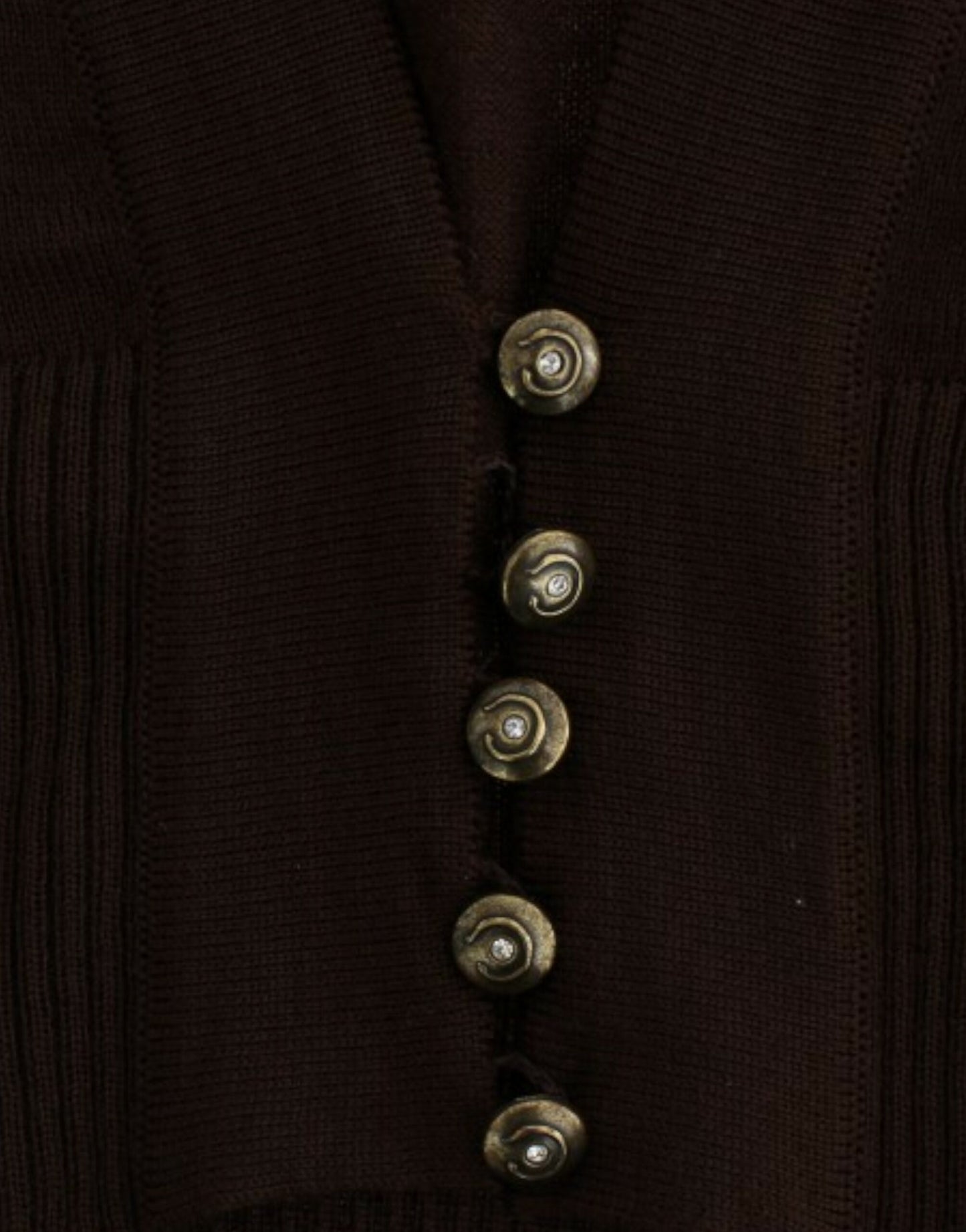 Cardigan court en laine marron Cavalli