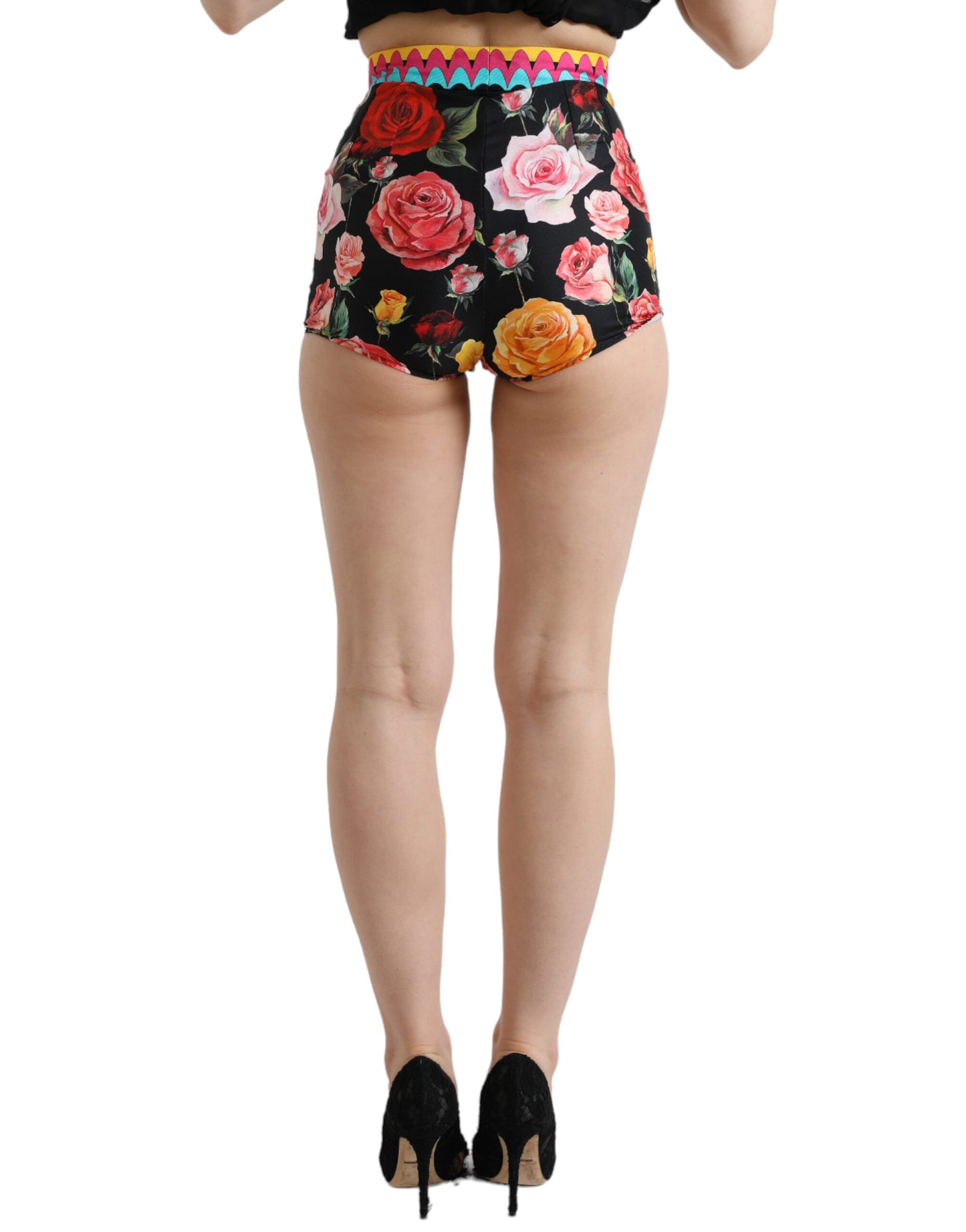 Short chaud à pois et fleurs multicolores Dolce &amp; Gabbana
