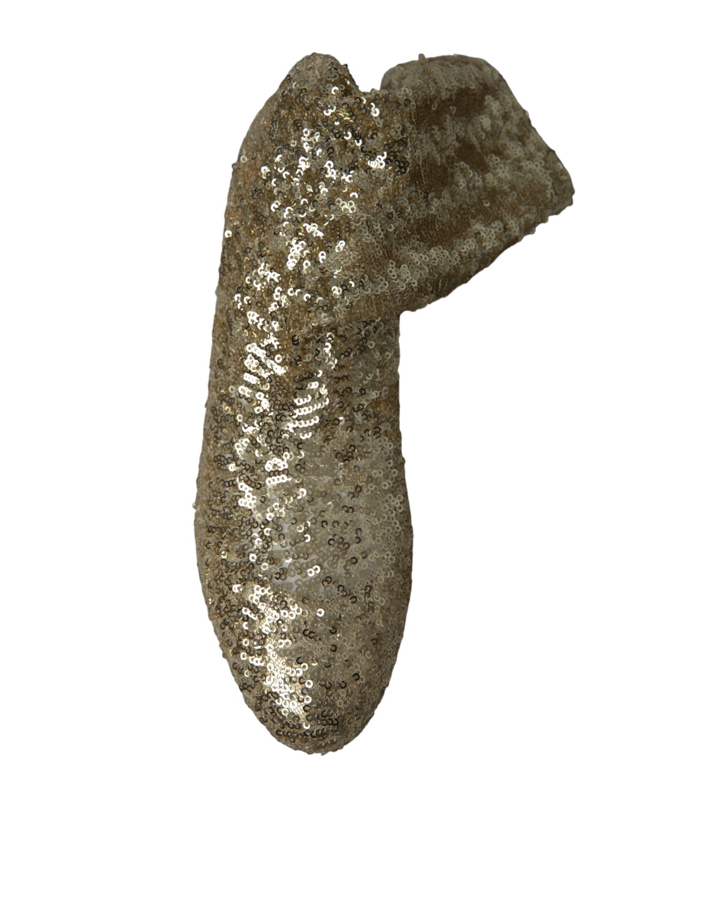 Bottes courtes extensibles à paillettes dorées Dolce &amp; Gabbana