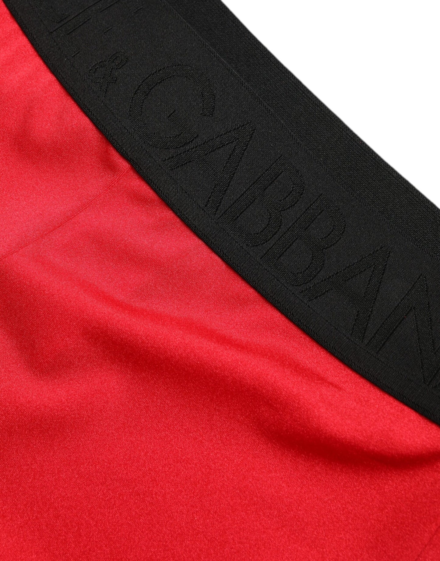 Pantalon legging slim Dolce &amp; Gabbana en nylon rouge avec logo DG