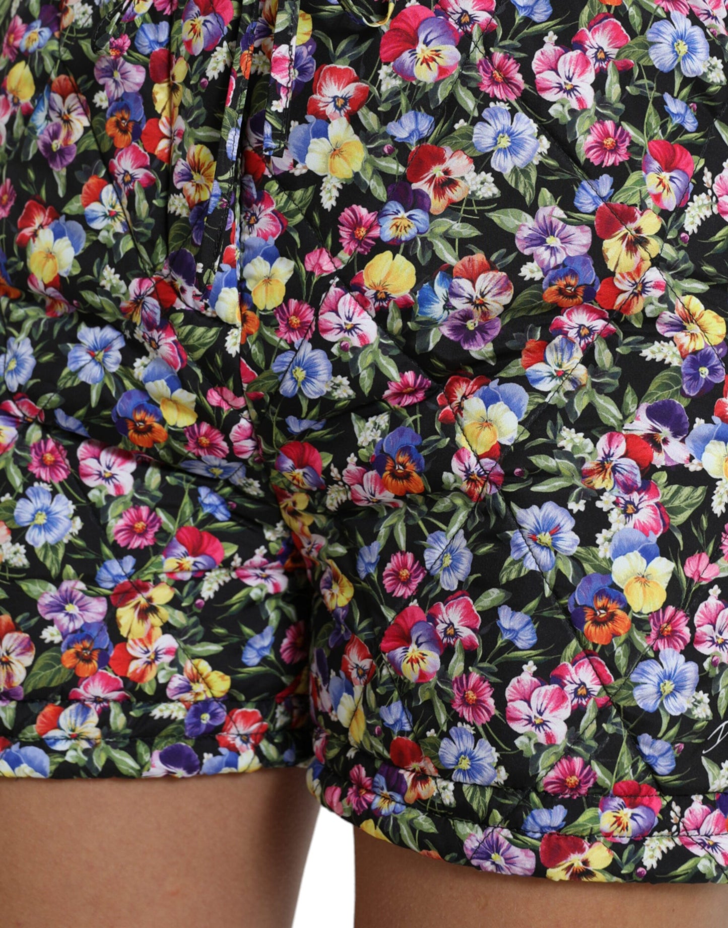 Short taille haute à fleurs multicolores Dolce &amp; Gabbana