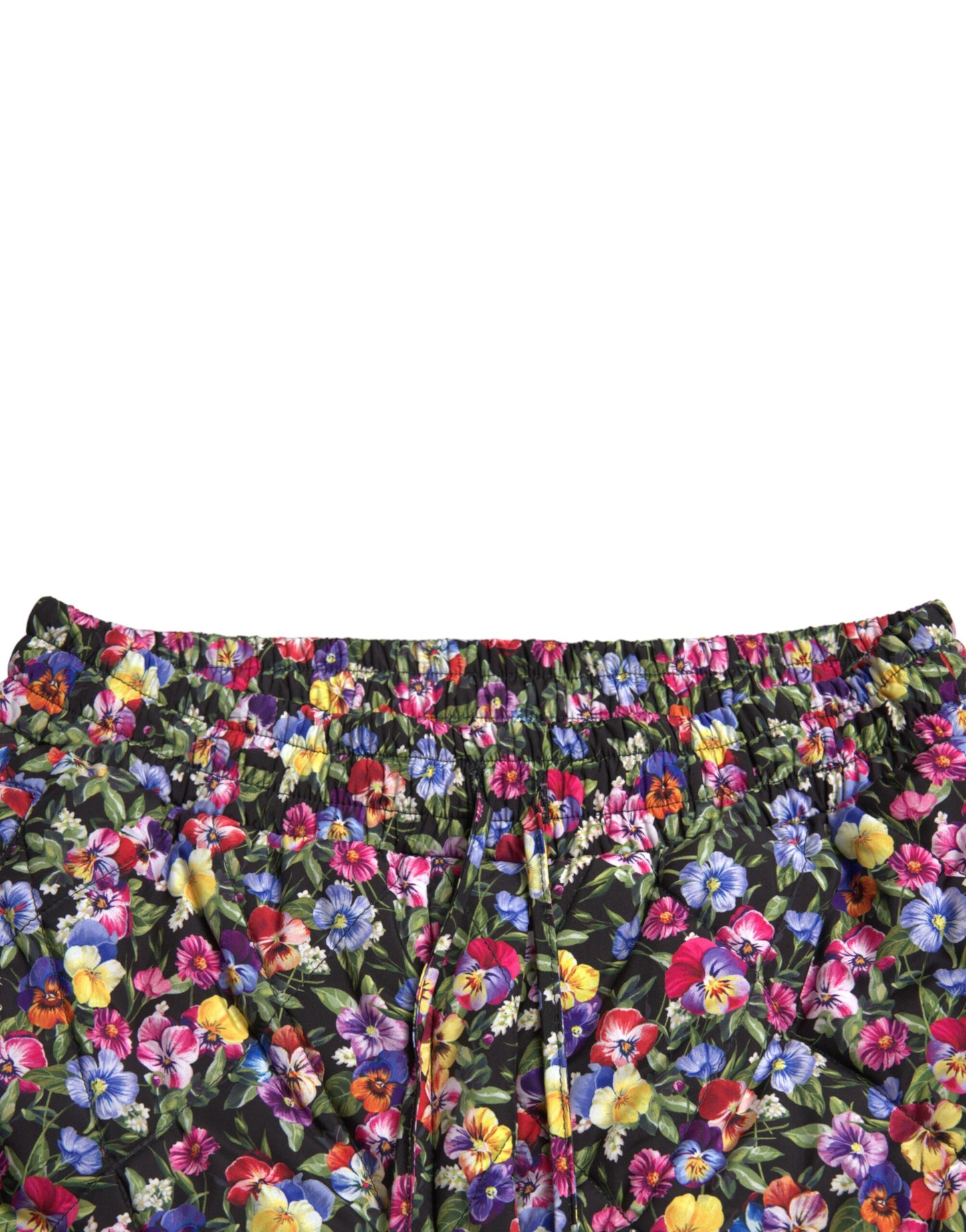 Short taille haute à fleurs multicolores Dolce &amp; Gabbana