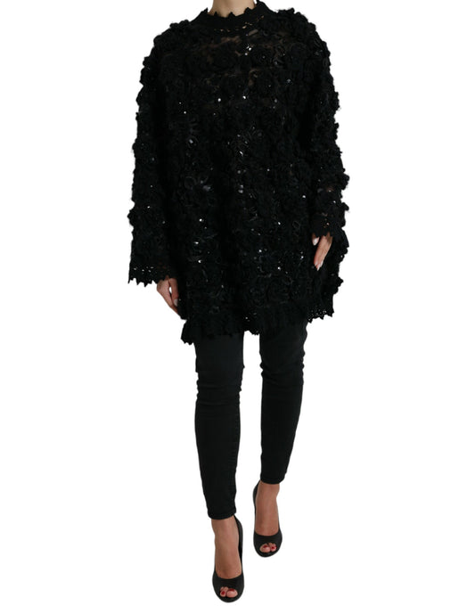 Pull noir à paillettes Dolce &amp; Gabbana