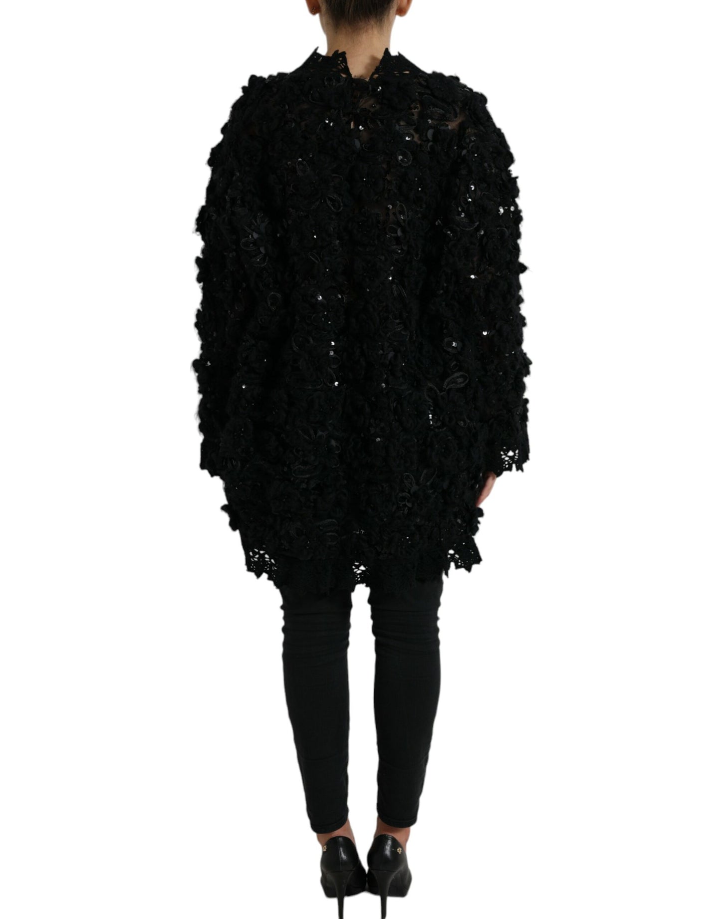 Pull noir à paillettes Dolce &amp; Gabbana